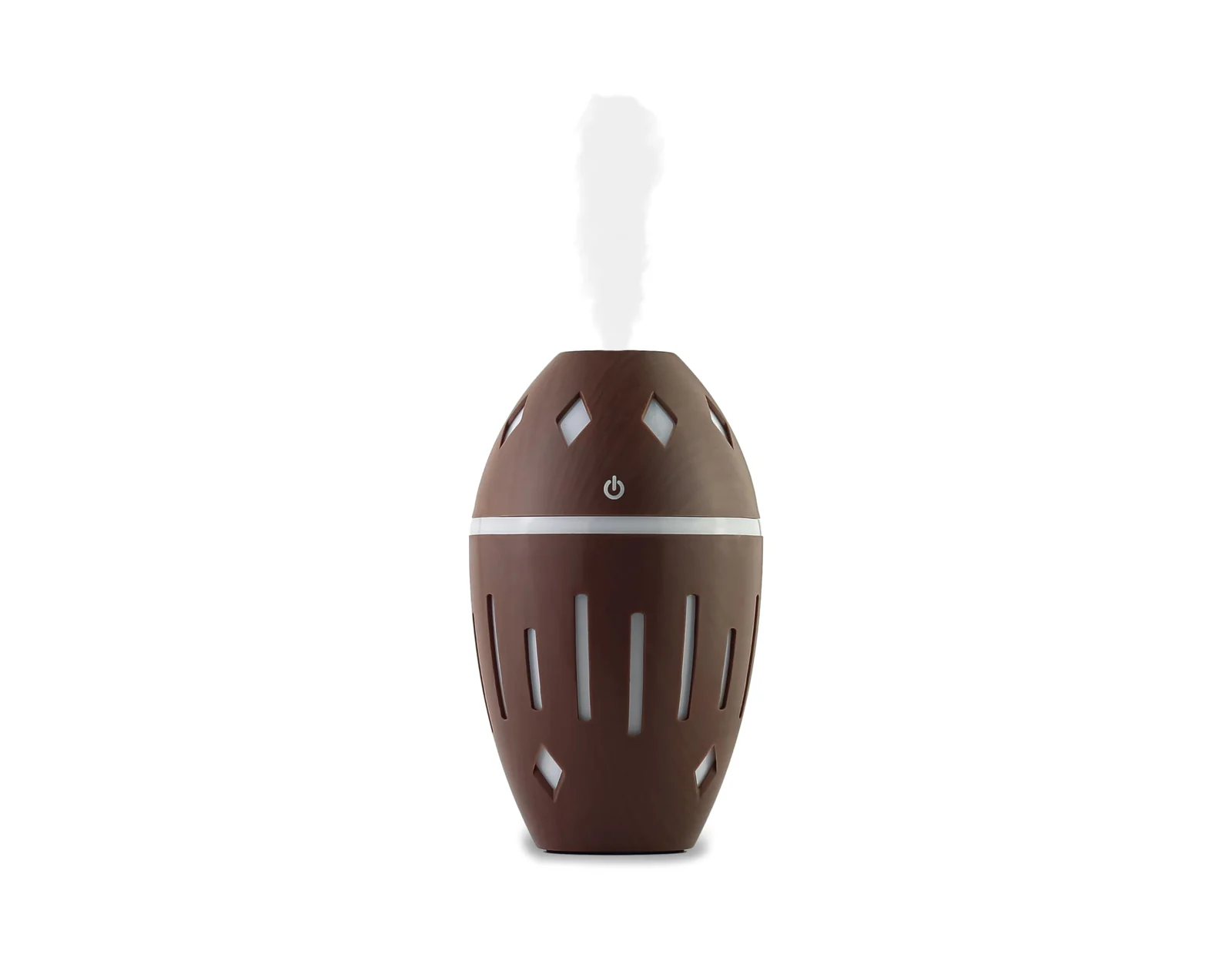 mobigon Wood Cool Mist Ultrasonic Humidifier for Room Moisture, Aroma Diffuser for Home, 300ml Essential Oil Diffuser with 7 Colorful Night Light, Auto Shut-Off, Home, Office, car (White)