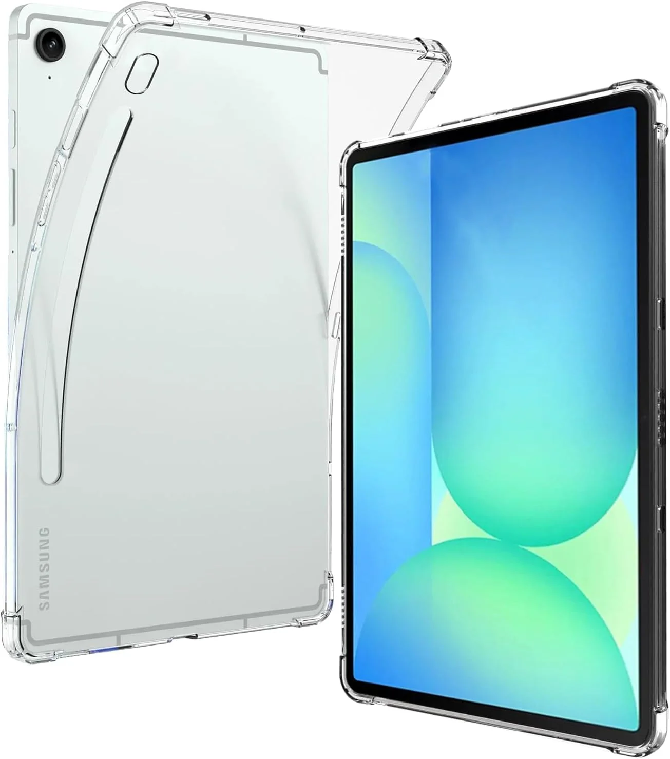 DL3 Mobilak Case For Samsung Galaxy Tab S10 FE Plus/S10 FE+ 13.1 Inch 2025 (SM-X620/ X626/ X626B), Ultra Thin Silicone Shockproof Back Shell HD TPU Protective Cover - Clear