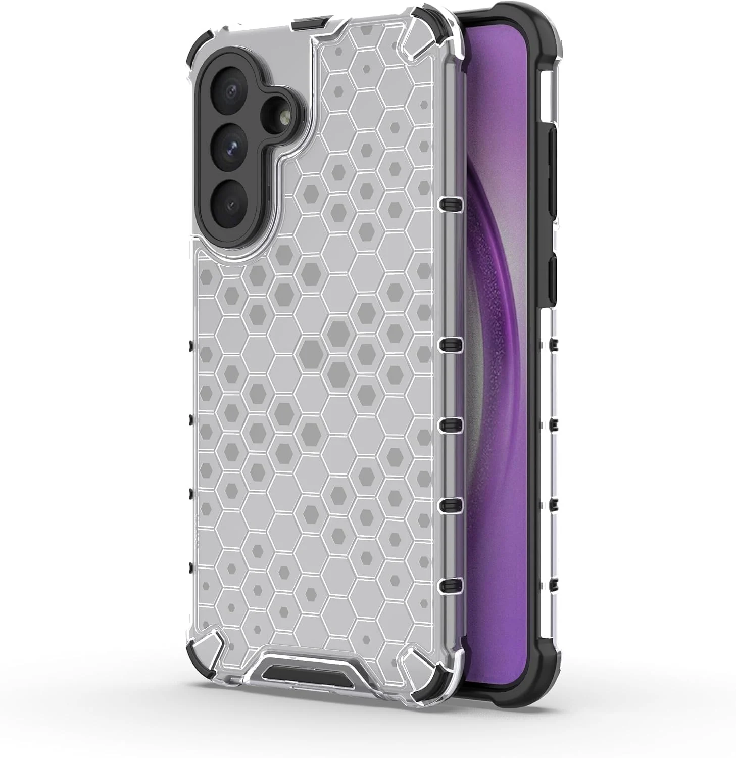 DL3 Mobilak Honeycomb Protective Case for Samsung Galaxy A36 5G / Samsung Galaxy A56 5G, Shock-absorbing protection, Transparent design, Slim, lightweight profile - Clear