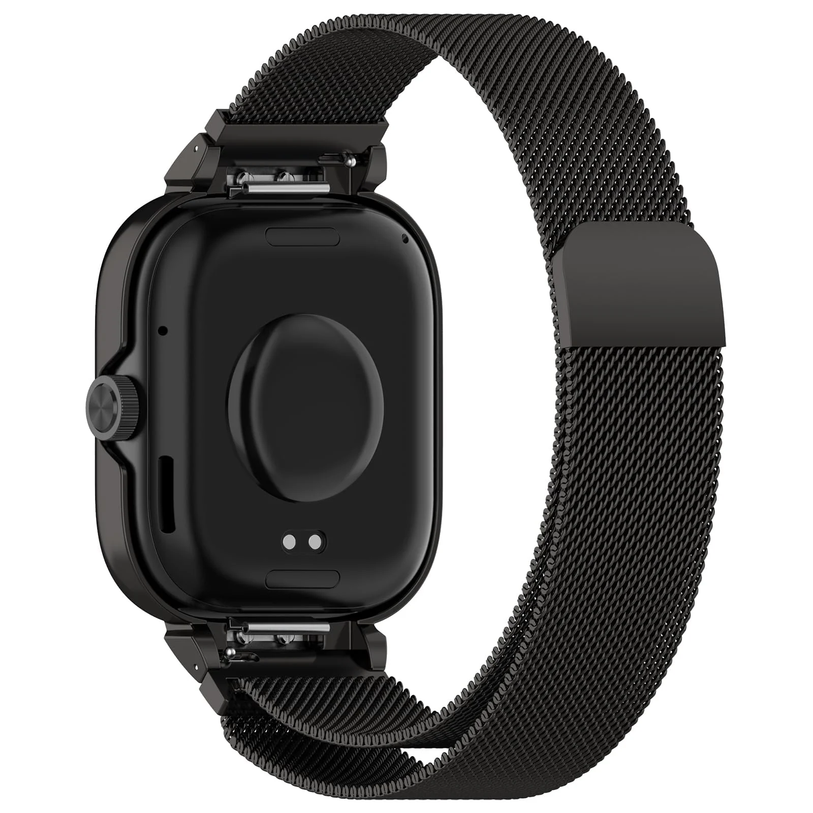 DL3 Mobilak Strap Compatible with Xiaomi Redmi Watch 4, Men and Women Adjustable Metal Stainless Steel Mesh Magnetic Breathable Replacement Wristband Watch Bands for Redmi Watch 4 - Black