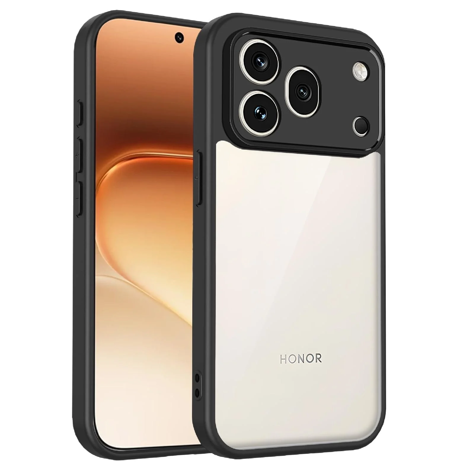 DL3 Mobilak Clear TPU Case for Honor 600 Pro 5G, Camera protection, Shock-absorbing protection, Scratch-resistant surface - Black