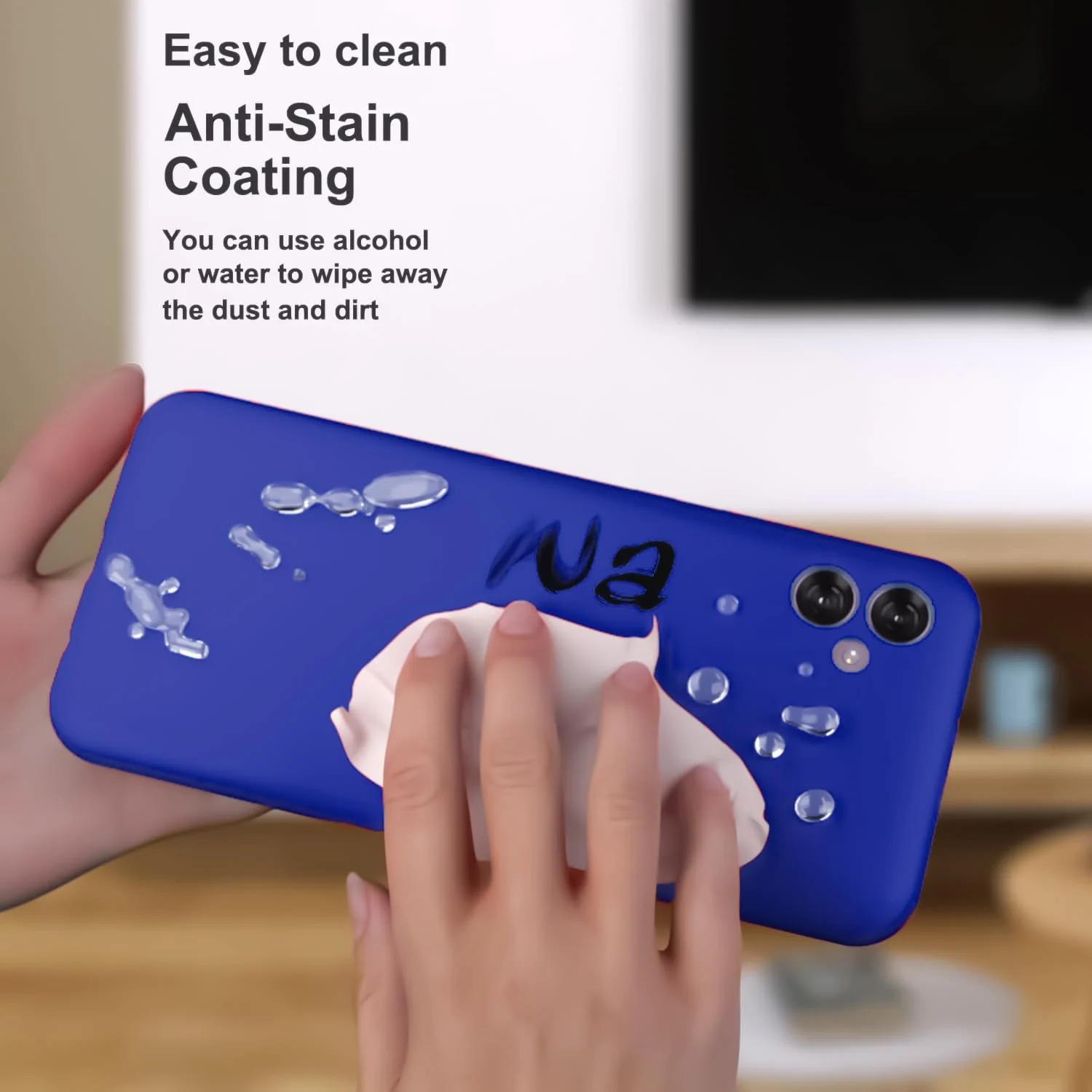 DL3 Mobilak Soft Silicone Protective Case for Samsung Galaxy A04e with Microfiber Lining and Shockproof Design - Pepsi