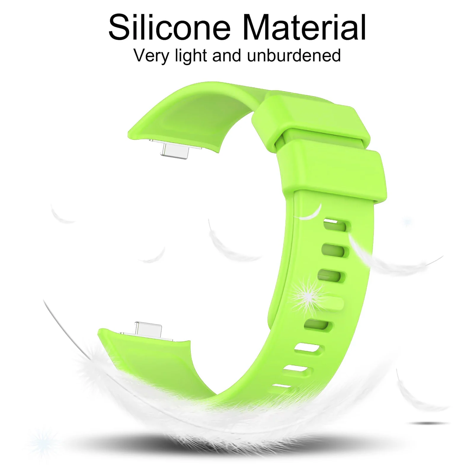 DL3 Mobilak Bracelet Compatible with Xiaomi Redmi Watch 6/5/4 / Xiaomi Smart Band 10 Pro/9 Pro/8 Pro, Soft TPU Replacement Strap Sports, Strap for Men and Women - Lime