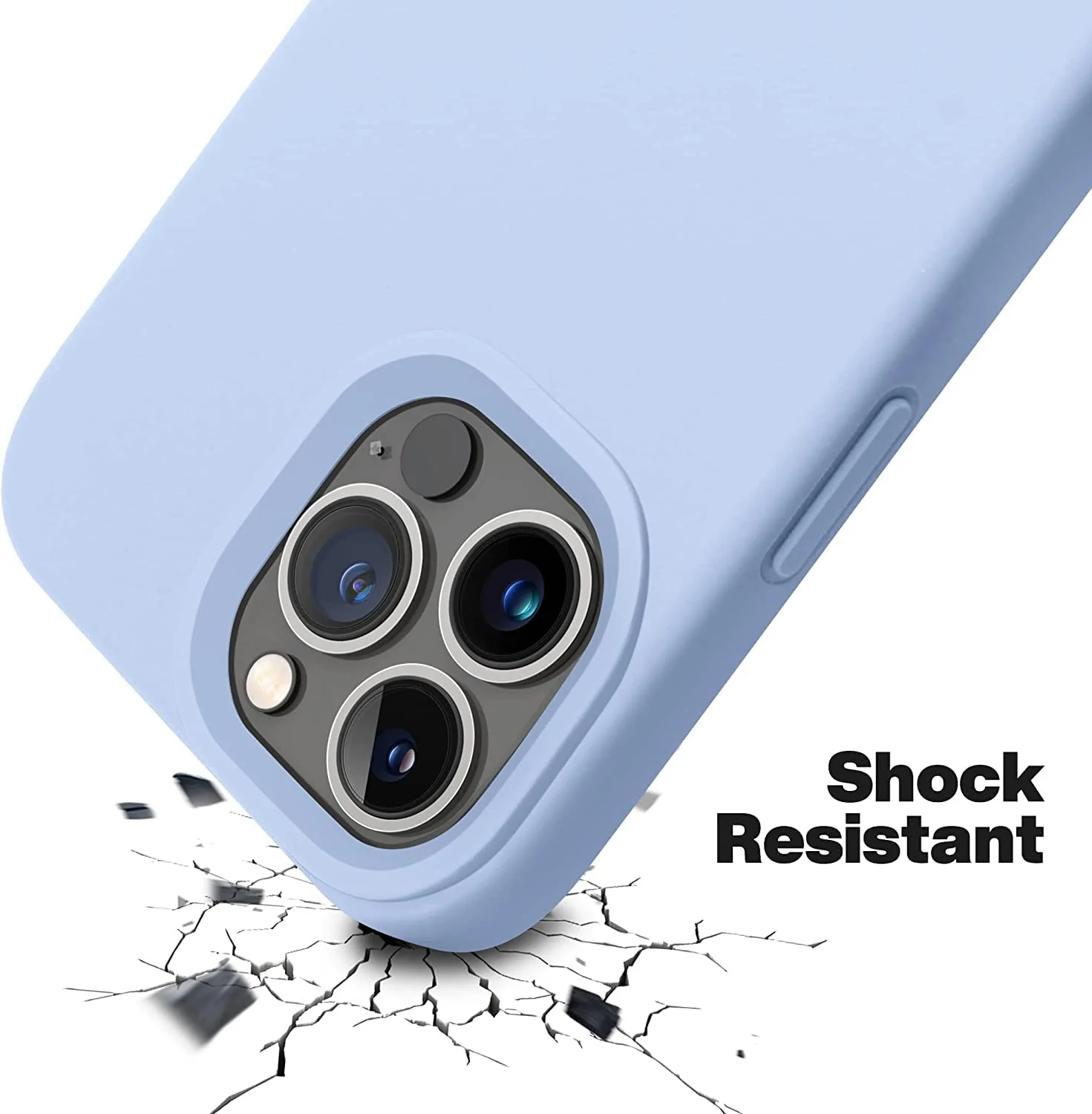 DL3 Mobilak Compatible with iPhone 11 Pro (5.8 Inch) Case, Liquid Silicone Case, Full Body Protective Cover, Shockproof, Slim Phone Case, Anti-Scratch Soft Microfiber Lining - Baby Blue