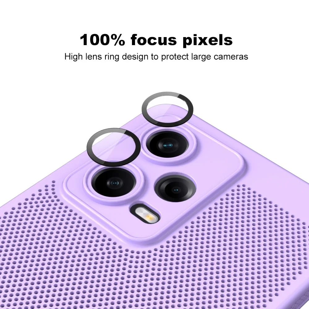 DL3 Mobilak Heat-Dissipation Hard PC Case with Built-In Camera Lens Protector for Xiaomi Redmi Note 13 4G - Purple