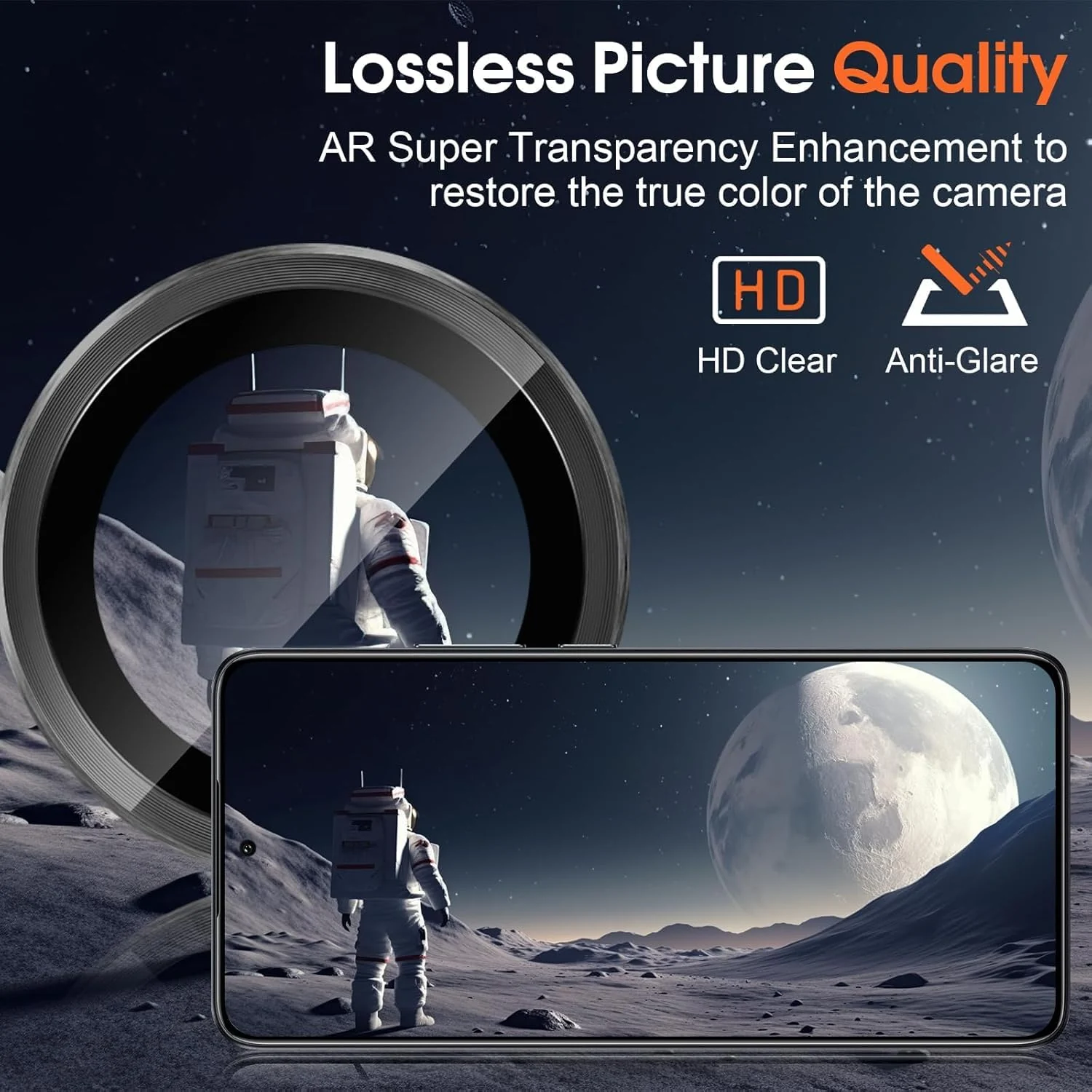 DL3 Mobilak Camera Lens Protector for Samsung Galaxy A57/A37 5G, 9H Tempered Glass Metal Individual Ring Camera Cover Screen Protector, Case Friendly, Anti Scratch - Black