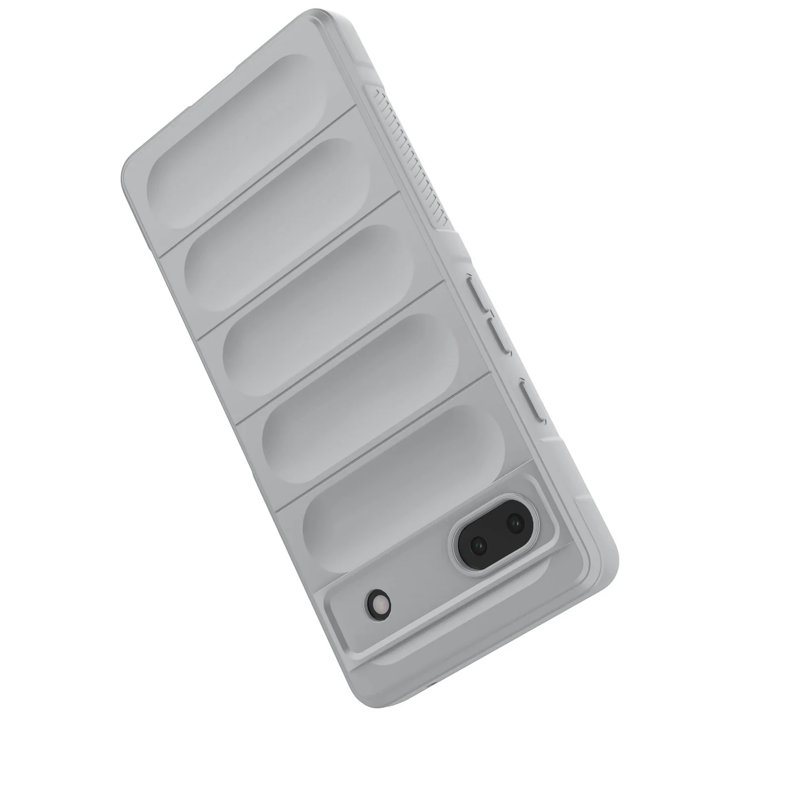 DL3 Mobilak Silicone Case for Google Pixel 6A Heavy Duty Protective [Slim Fit] Shockproof Soft Flexible Protective Design Shock-Absorption TPU Cover With Camera Protection - Gray
