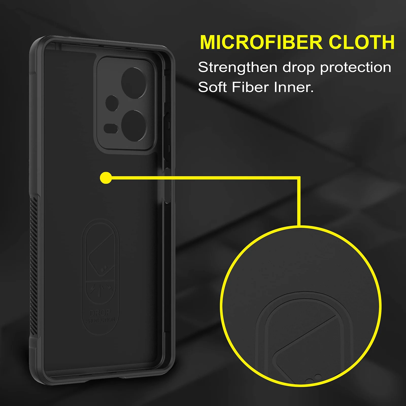 DL3 Mobilak Rugged Protective Case for Xiaomi Redmi Note 12 5G / Poco X5 5G, Camera protection, Shock-absorbing protection, Non-slip grip - Black