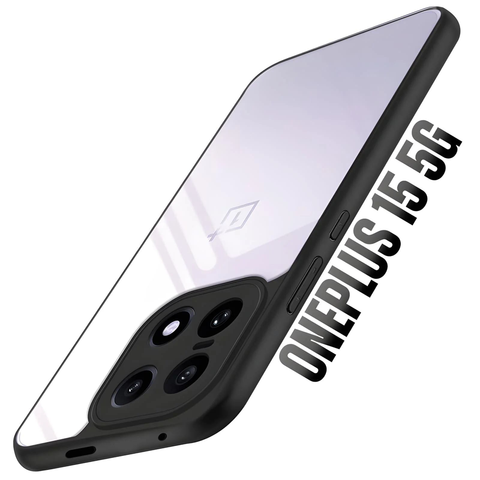DL3 Mobilak Clear TPU Case for OnePlus 15 5G, Camera protection, Shock-absorbing protection, Scratch-resistant surface - Black