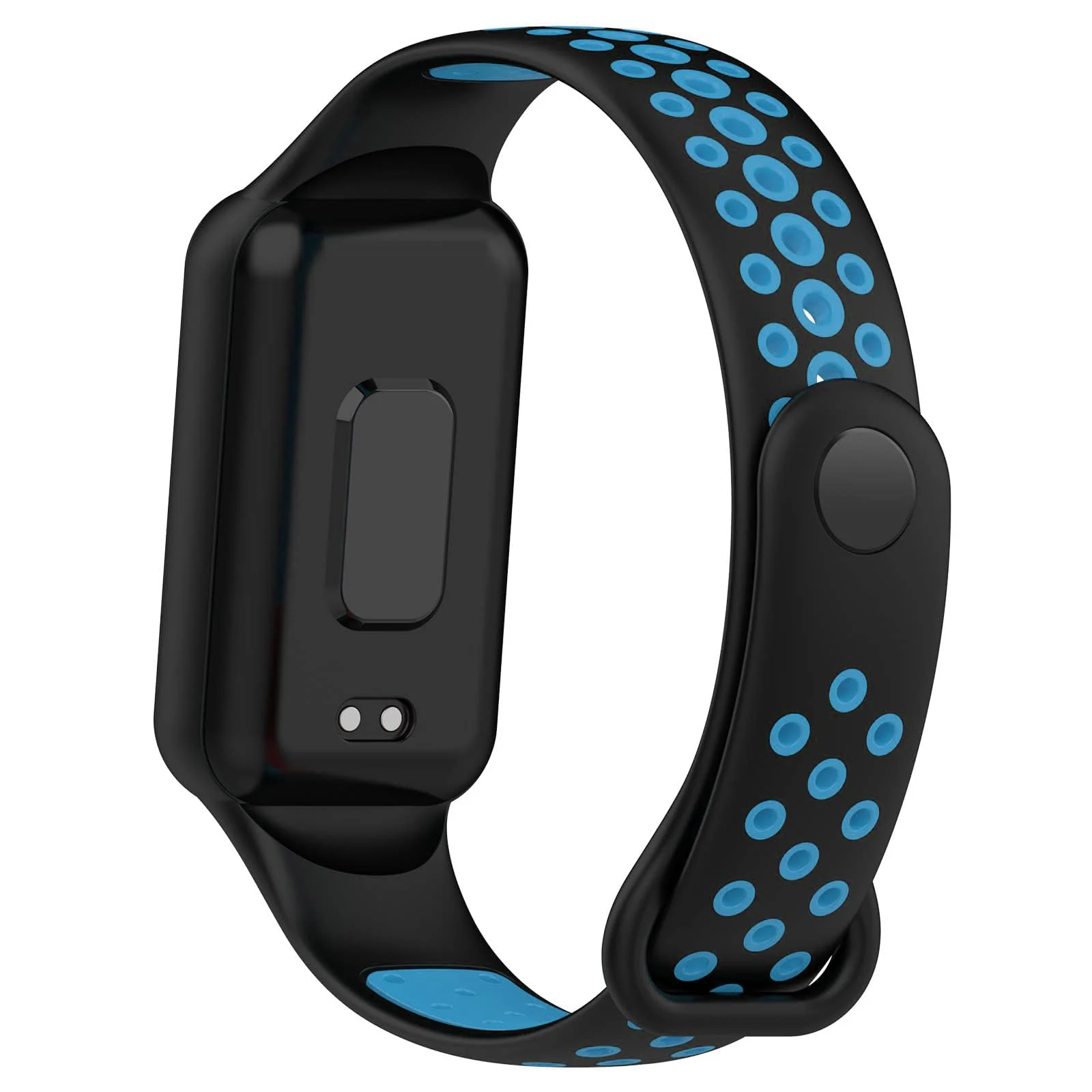 DL3 Mobilak Smart Watch Strap for Xiaomi Redmi Band 2, Sport Silicone Watch Band Wrist Strap, Replacement Bracelet Wristband Wrist Strap for Xiaomi Redmi Smart Band2 Accessories - Black Blue
