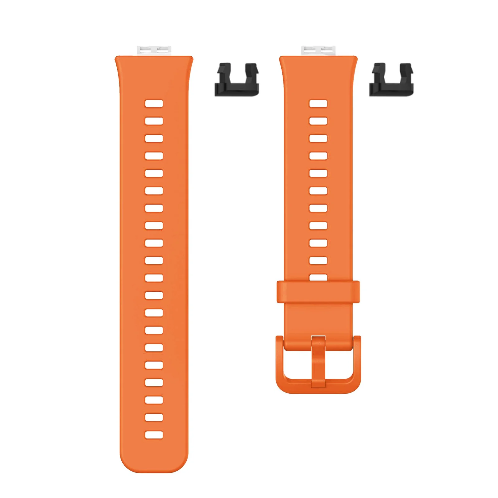 DL3 Mobilak Silicone Strap for Huawei Watch Fit, Soft Band Ultra-Light Waterproof Durable Adjustable Replacement Wristband - Orange
