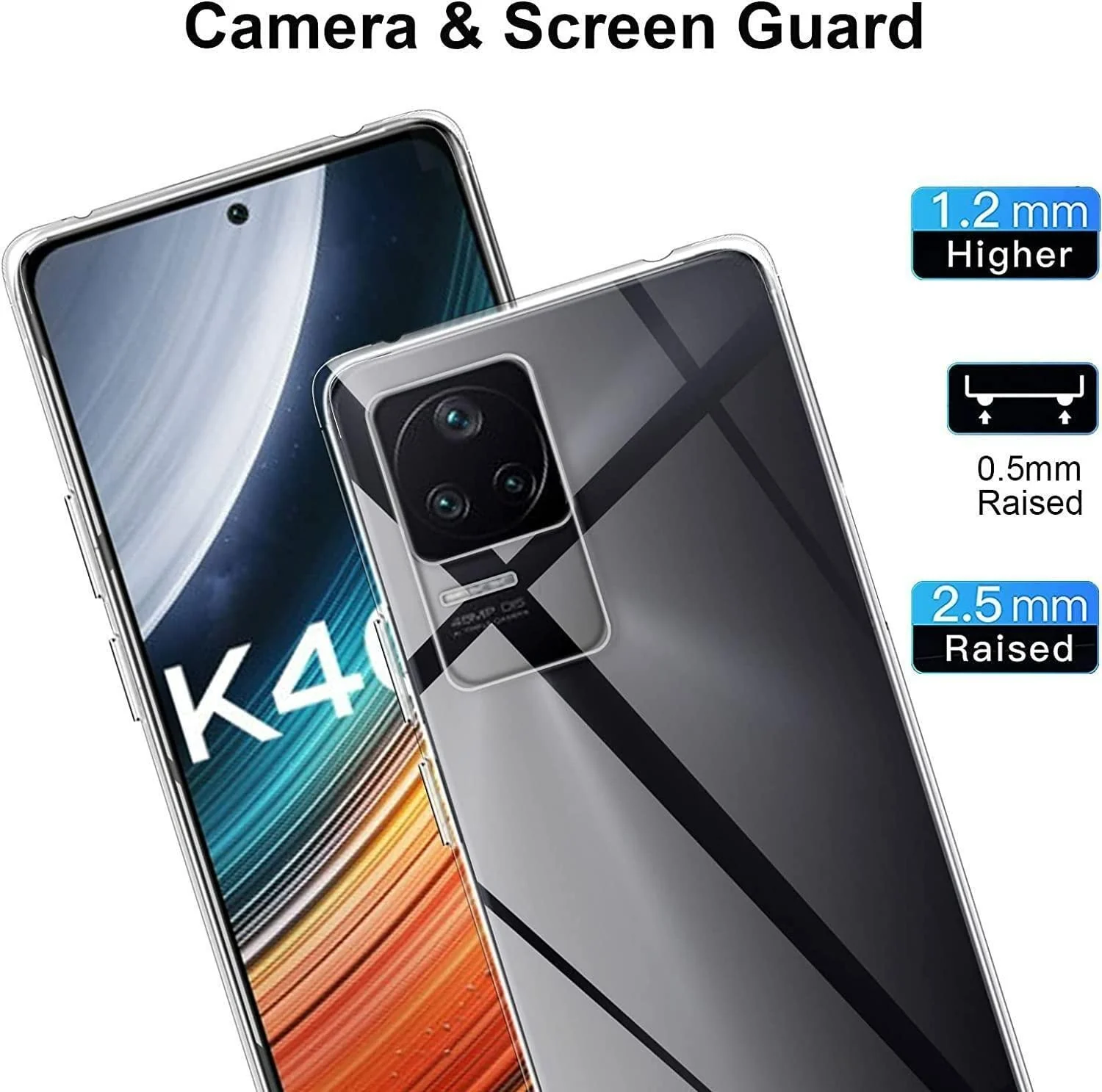 DL3 Mobilak Case Compatible with Xiaomi Poco F4 Case Crystal Soft TPU Gel Case Flexible Silicone Anti-Scratch Camera Protection TPU Cover - Clear