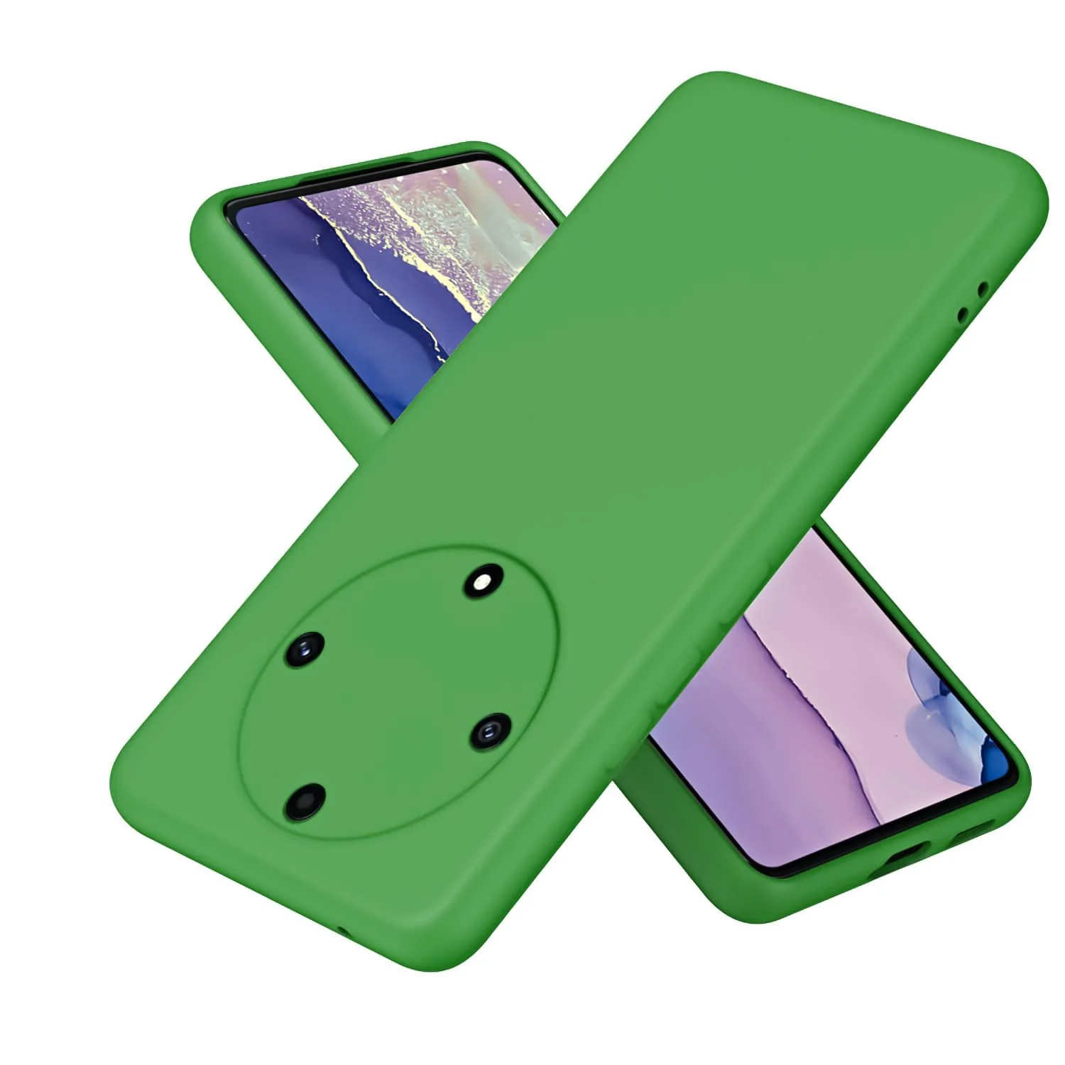 DL3 Mobilak Honor X9b Case, Soft Flexible Silicone Gel Rubber Bumper Cover, Full Body Shockproof Protective Phone Case - Green