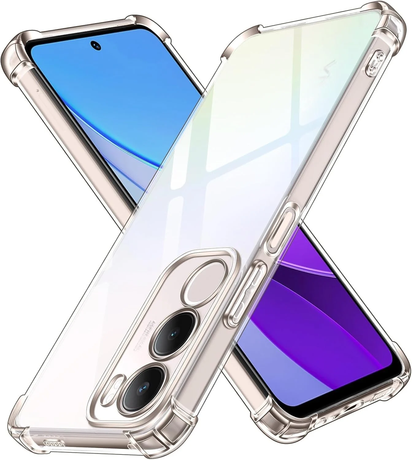 DL3 Mobilak Case Compatible with vivo Y29 5G / vivo Y19s 4G, Cover Silicone TPU Gorilla Anti-shock Protector Camera Shockproof Corners - Clear