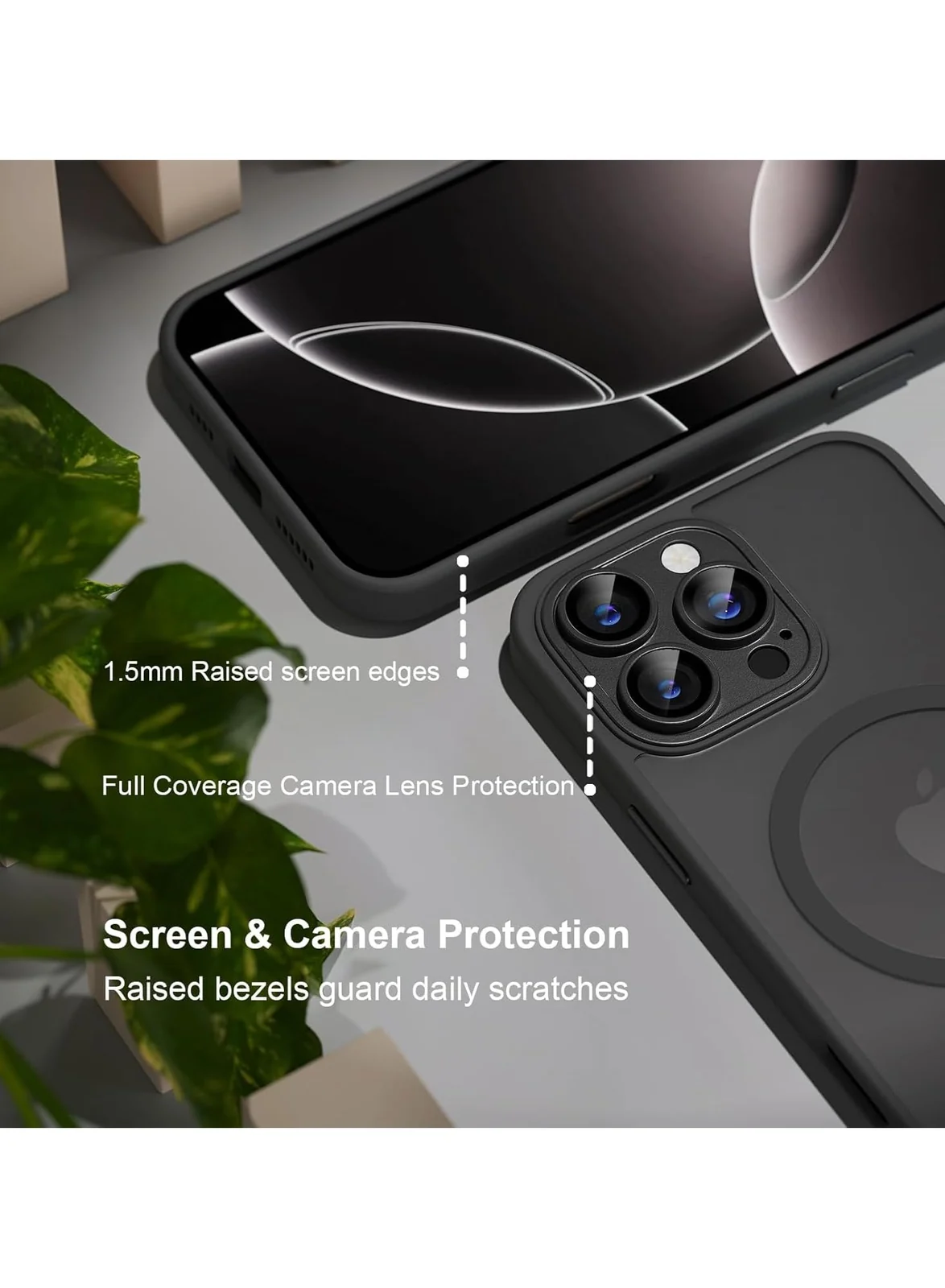 DL3 Mobilak Translucent Matte Case for iPhone 11, Compatible with MagSafe accessories, Supports wireless charging, Camera protection - Black