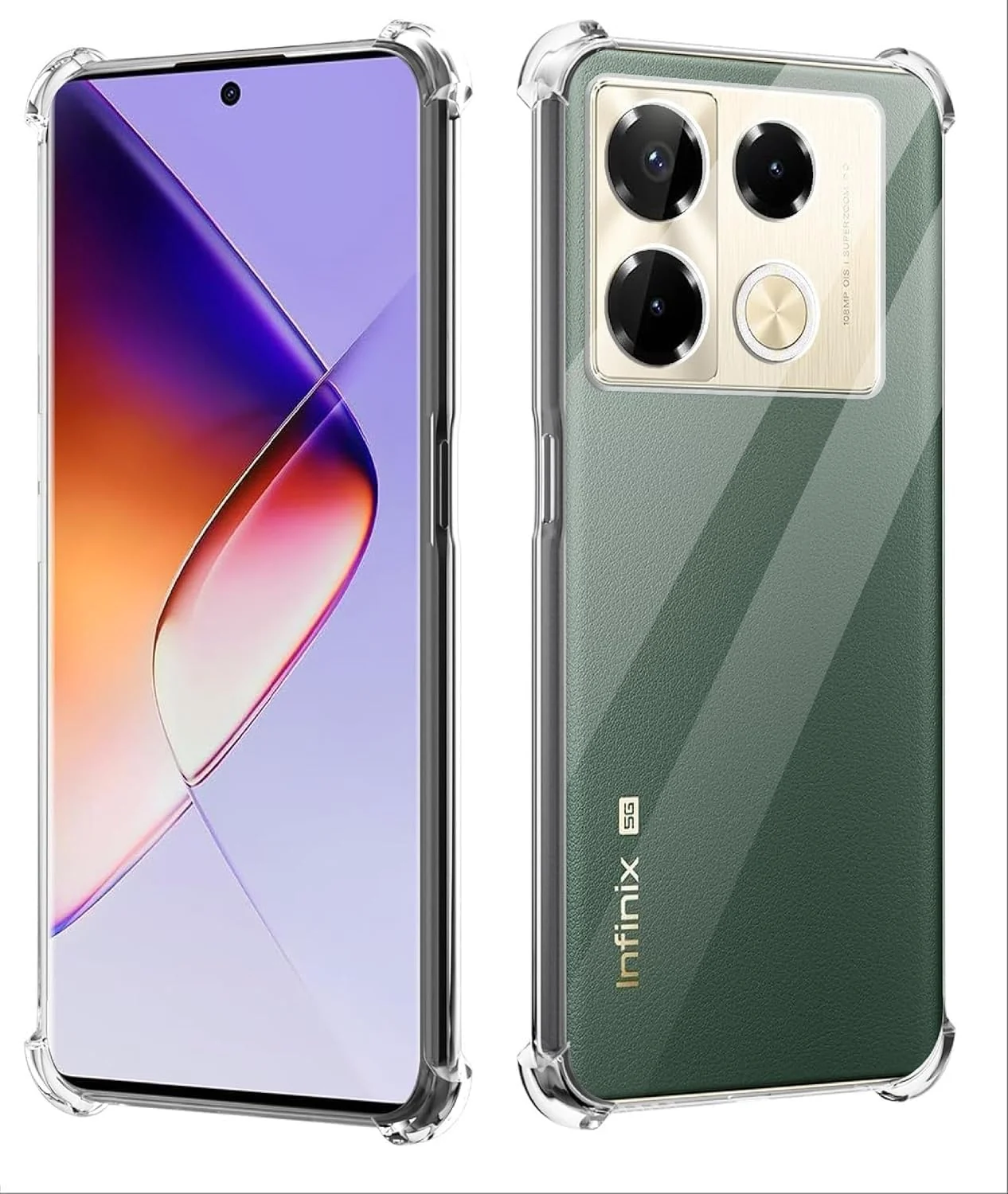 DL3 Mobilak Clear TPU Case for Infinix Note 40 Pro 5G X6851, Camera protection, Shock-absorbing protection, Scratch-resistant surface - Clear