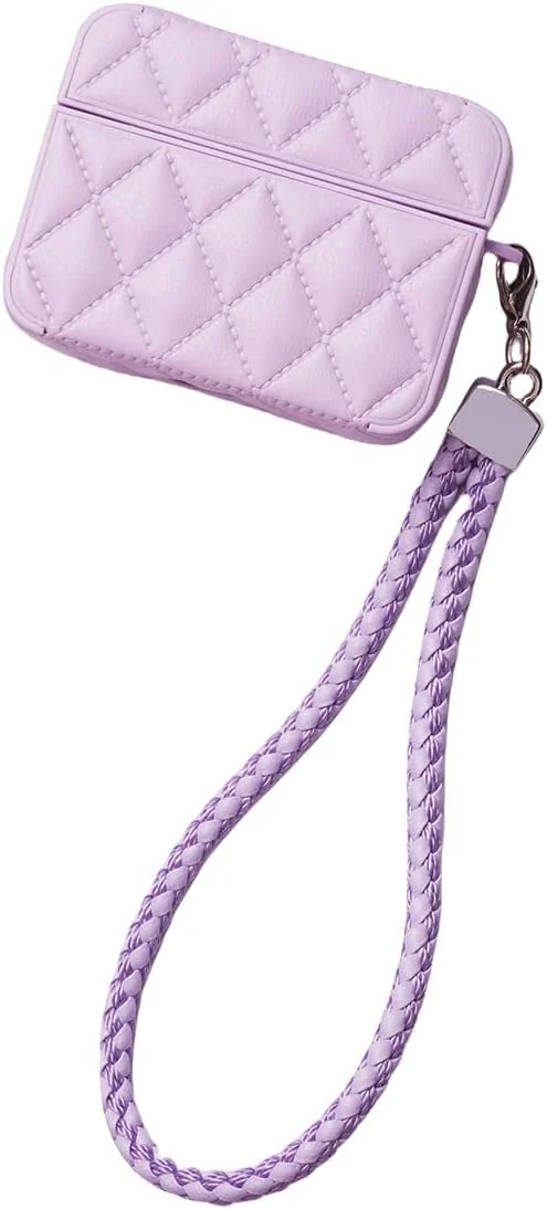 Mobigon Protective Case for Airpod Pro 2nd/1st, Elegant Classical Diamond PU Leather Surface Earphone Case, for AirPods Pro 2/1 (2019/2022/2023) Cover Skin Protector With Lanyard