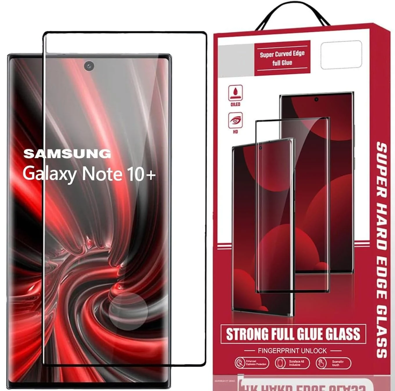 Mobigon Screen Protector for Samsung Galaxy Note 10 Plus, Tempered Glass Screen Saver Premium HD Protective, Scratch Resistant, NO-Bubble, 9H Hardness, Full Coverage Film - Clear