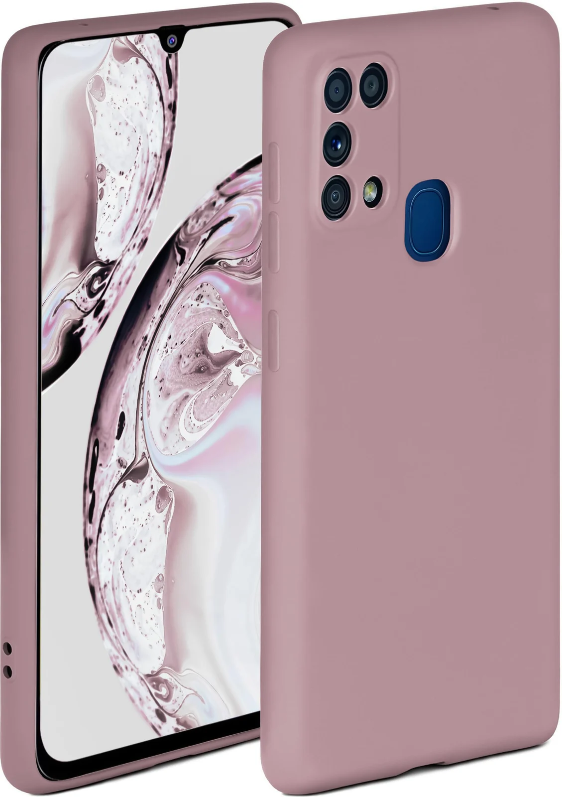 DL3 Mobilak Soft Silicone Protective Case for Samsung Galaxy M31 with Microfiber Lining and Shockproof Design - Cashmere