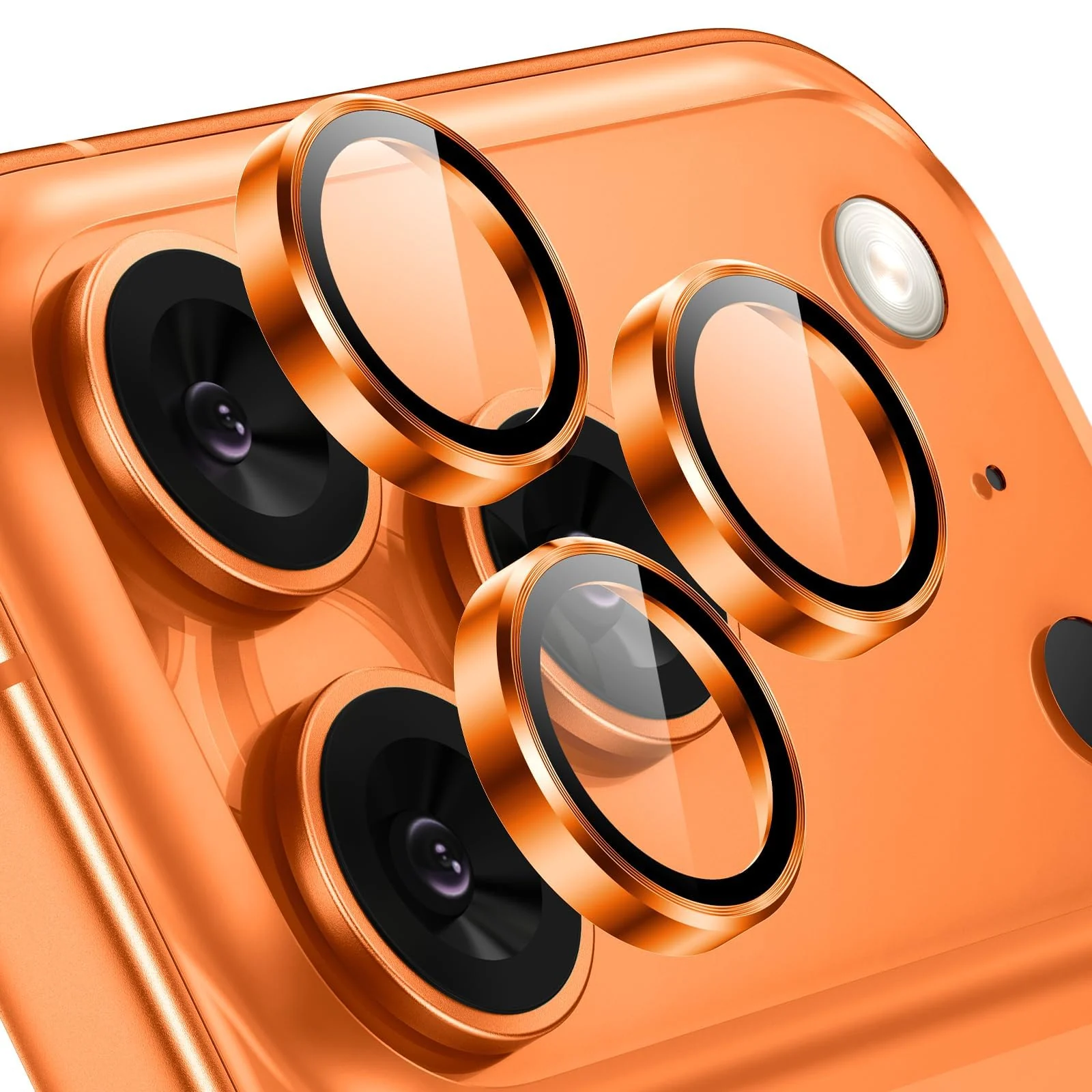 DL3 Mobilak Camera Lens Protector For iPhone 17 Pro/iPhone 17 Pro Max, [Keep Original Shooting] Tempered Glass Screen Protector Metal Individual Camera Cover, Case Friendly