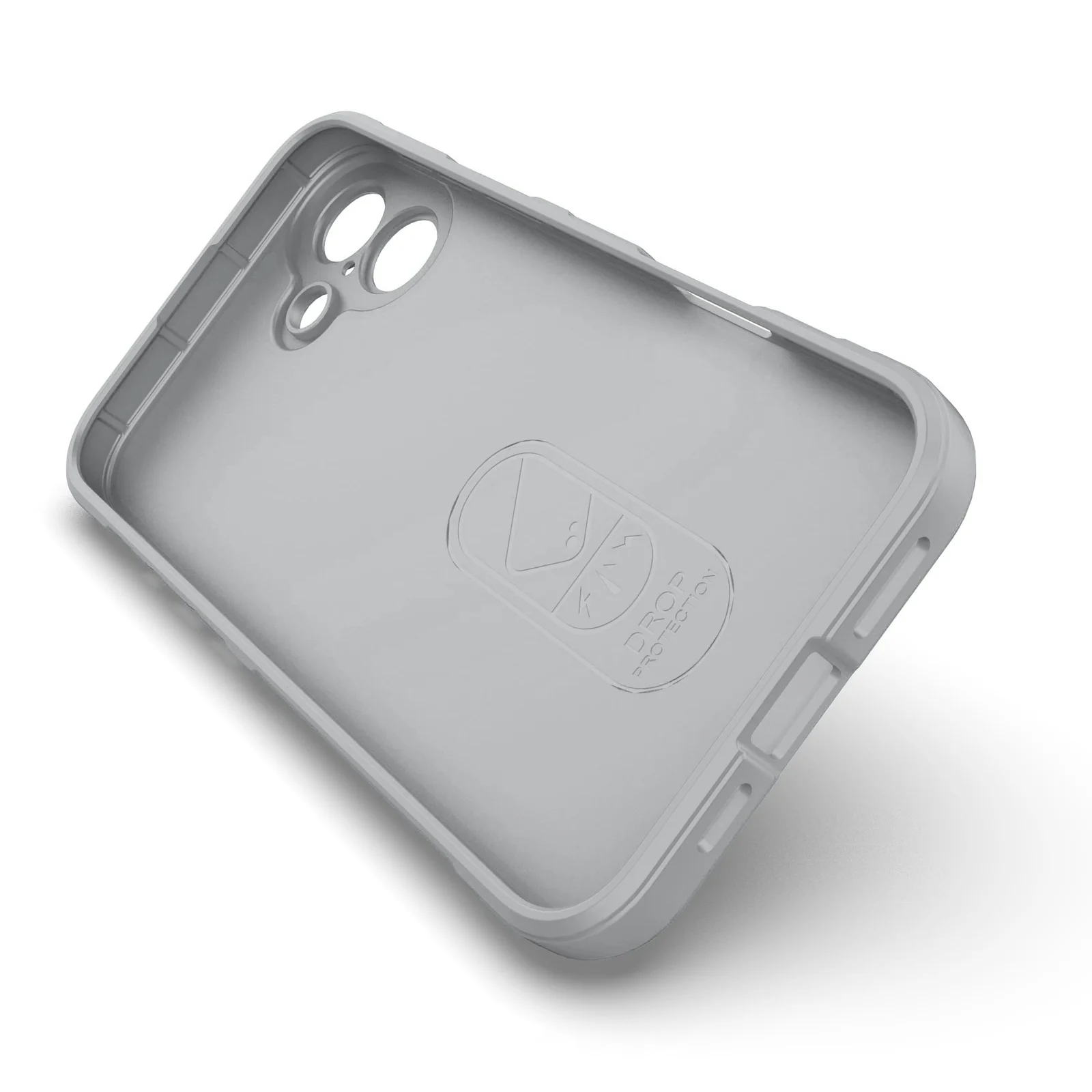 DL3 Mobilak Silicone Case for iPhone 16 6.1-Inch Heavy Duty Protective [Slim Fit] Shockproof Soft Flexible Protective Design Shock-Absorption TPU Cover With Camera Protection - Gray