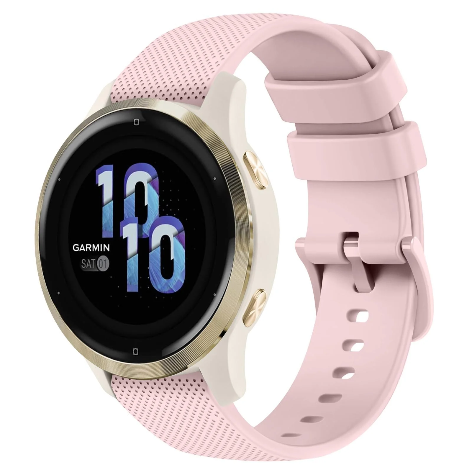 DL3 Mobilak Strap Silicone Buckle 20MM Band For Samsung Gear Sport/Watch 7/6/5/4/5 Pro 45mm/S2 classic/active 2 40mm 44mm/Amazfit GTS 2/2e/GTS 3/3 Pro/GTS 4/GTS 2 Mini/3 Mini/4 Mini/Bip 3/Bip 3 Pro - Pink