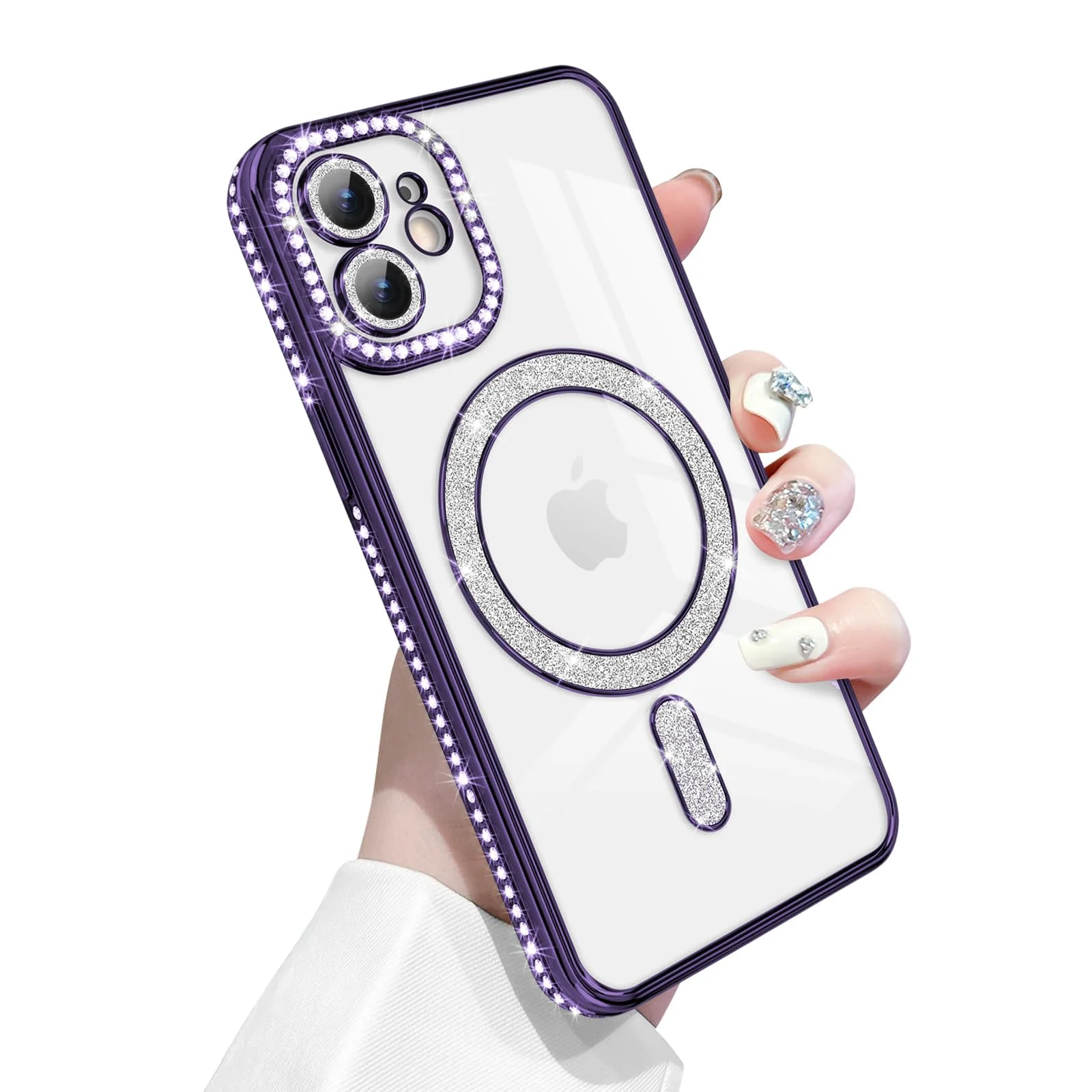 DL3 Mobilak MagSafe-Compatible Magnetic Case for iPhone 11 with Camera Protection and Magnetic Car-Mount Support - Purple
