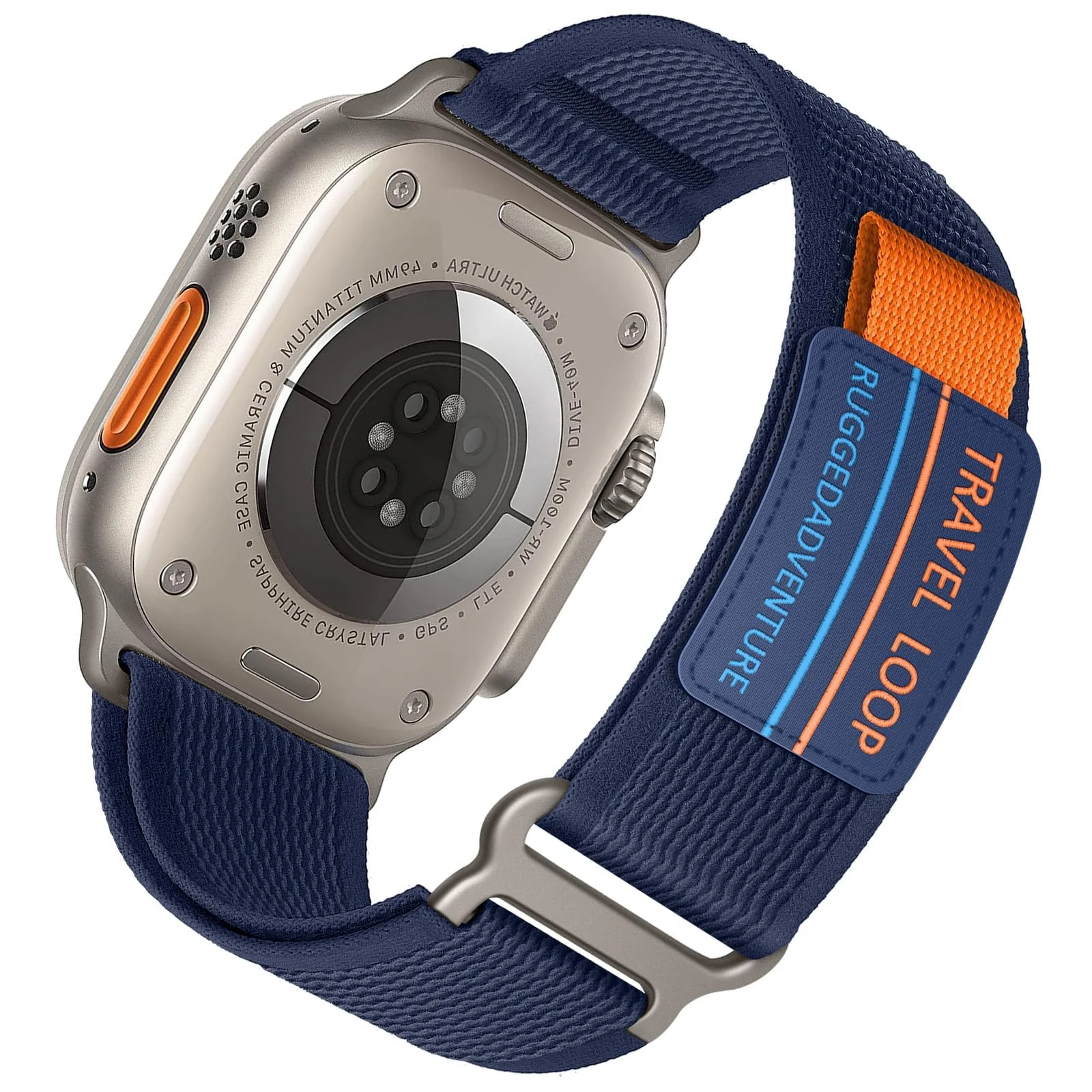 DL3 Mobilak Trail Loop Strap for Apple Watch Ultra Band 49mm 45mm 44mm 42mm iWatch Ultra Band Men Women, Rugged Sport Strap Soft Nylon Wristband for iWatch Ultra 2 Bands Series 9 8 7 6 5 4 3 2 1 SE - Midnight Blue