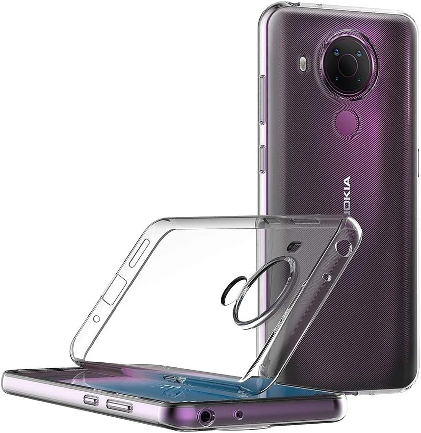 DL3 Mobilak Case Compatible with Nokia 3.4 / Nokia 5.4, Case Crystal Soft TPU Gel Case Flexible Silicone Anti-Scratch Camera Protection TPU Cover - Clear