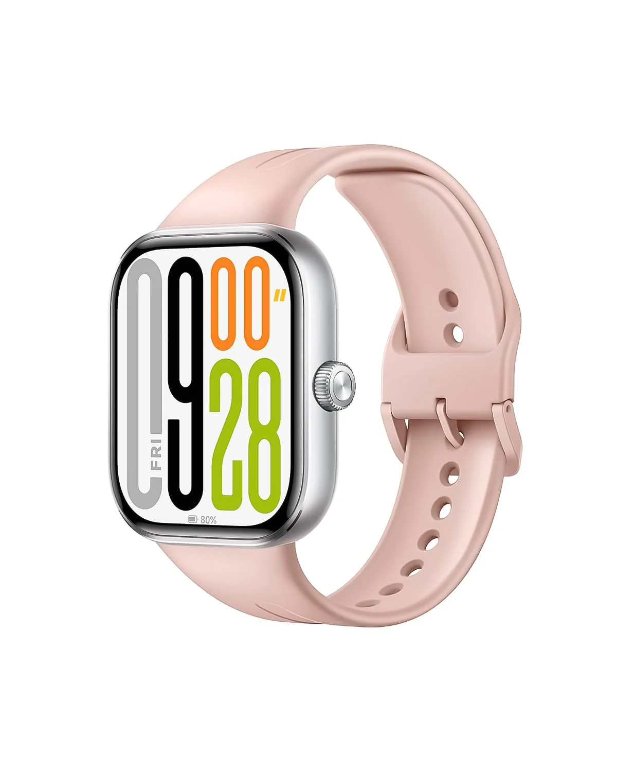 DL3 Mobilak Compatible with Xiaomi Redmi Watch 6/5/4 Silicone Strap, Soft Durable Replacement Wrist Watch Strap For Xiaomi MI Band 9 Pro /8 Pro, Adjustable Sport Wristband for Men Women - Pink