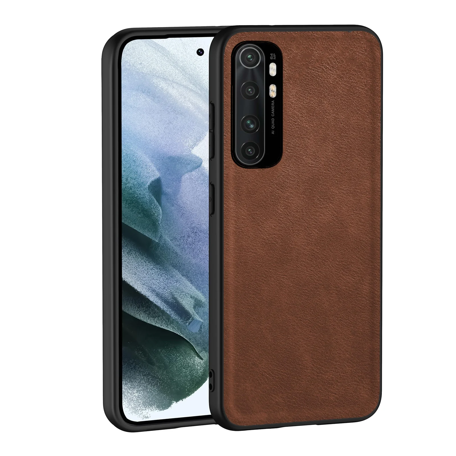 Dl3 Mobilak Case for Xiaomi Mi Note 10 Lite Leather Case,Anti-Drop, Anti-Shock, Non-Slip Texture,Simple Cell Phong Cover (Blue)