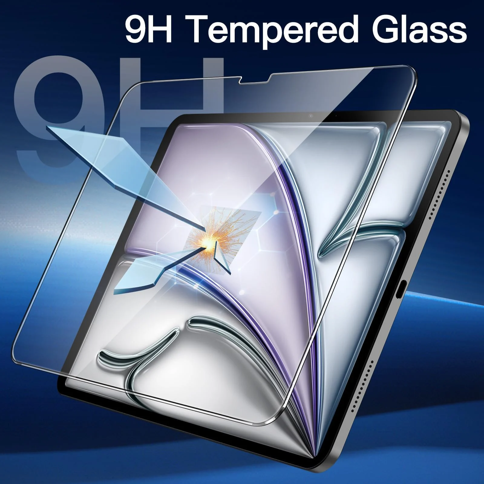 DL3 Mobilak Screen Protector For iPad Pro 13 Inch 2024 Tablet Tempered Glass Film [HD Crystal ] [Easy Installation] [Scratch Resistant] [9H Hardness] - Clear