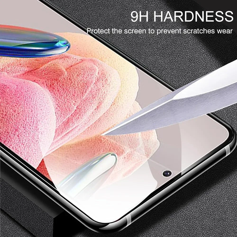 DL3 Mobilak 5D Full Glass Screen Protector For Xiaomi Redmi Note 12 4G / 5G 5D Black Frame - Clear