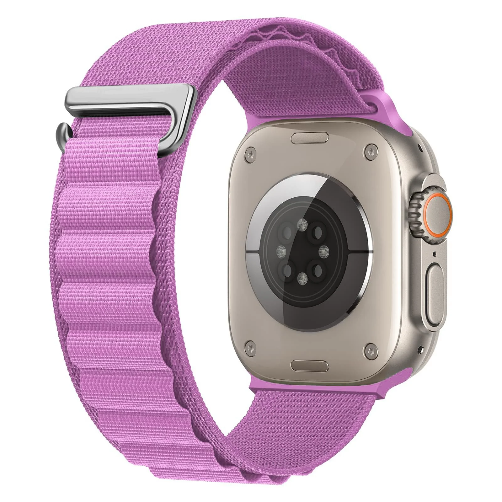 DL3 Mobilak Trail/Alpine Loop Nylon Band Compatible with Apple Watch Ultra 2/Ultra Band 49mm 45mm 44mm 42mm, Adjustable with Metal C-Hook Strap for iWatch Ultra Series 9/8/7/6/5/4/3/2/1/SE2/SE - Black