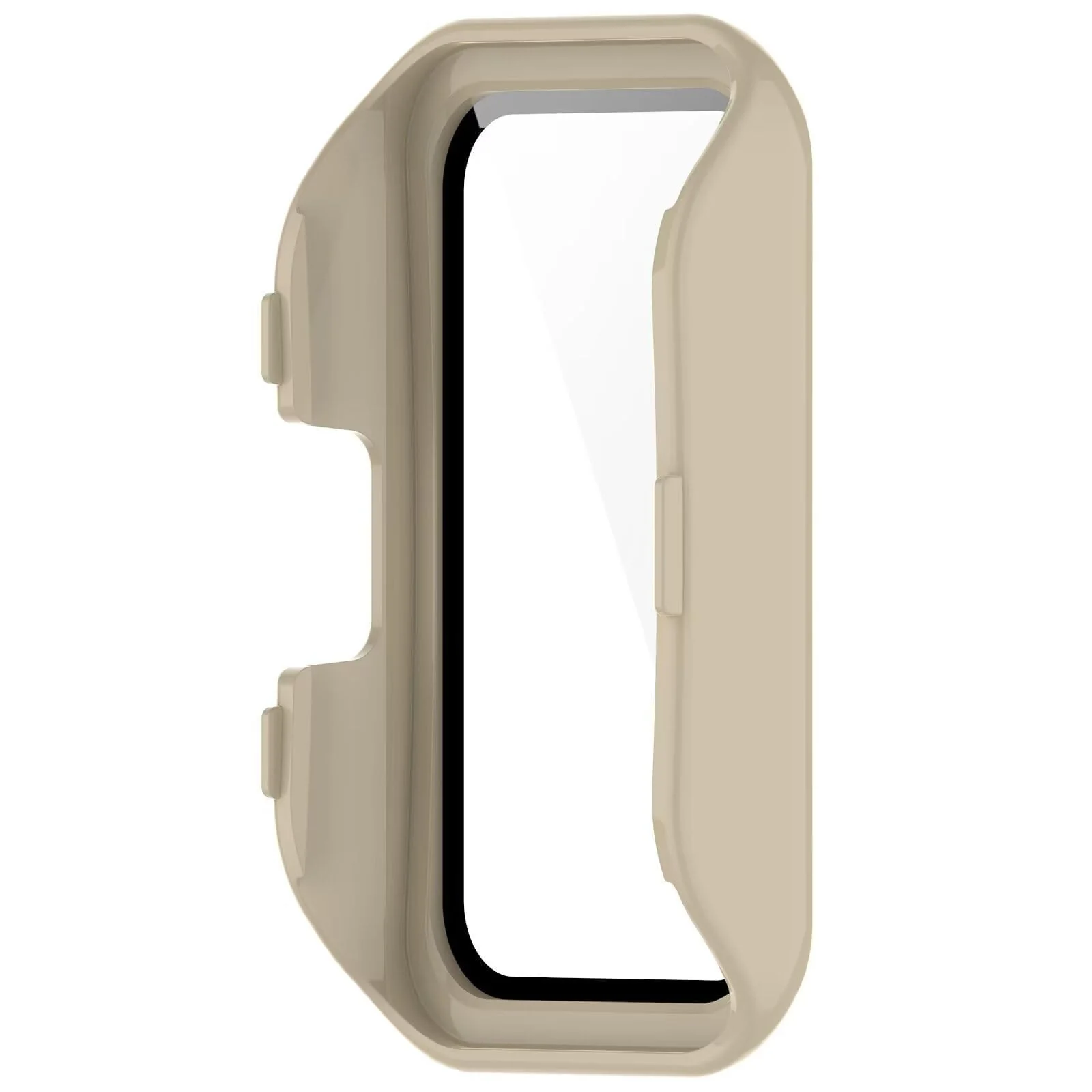 DL3 MOBILAK Protective Case Compatible with Huawei Band 9/8 9H Hardness PC Case Bumper Full Slim Protective Cover with Tempered Glass For HUAWEI Band 8/9 - Ivory White