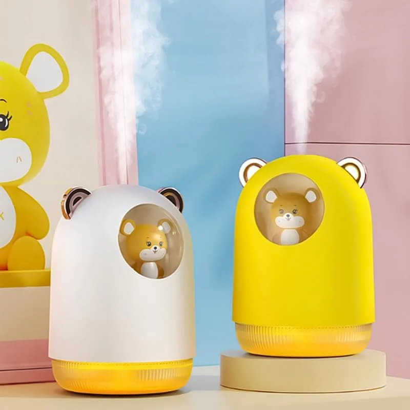 Mobigon Wood Cool Mist Ultrasonic Humidifier for Room Moisture, Aroma Diffuser for Home, 300ml Essential Oil Diffuser with 7 Colorful Night Light, Auto Shut-Off, Home, Office, car - B.Turquize