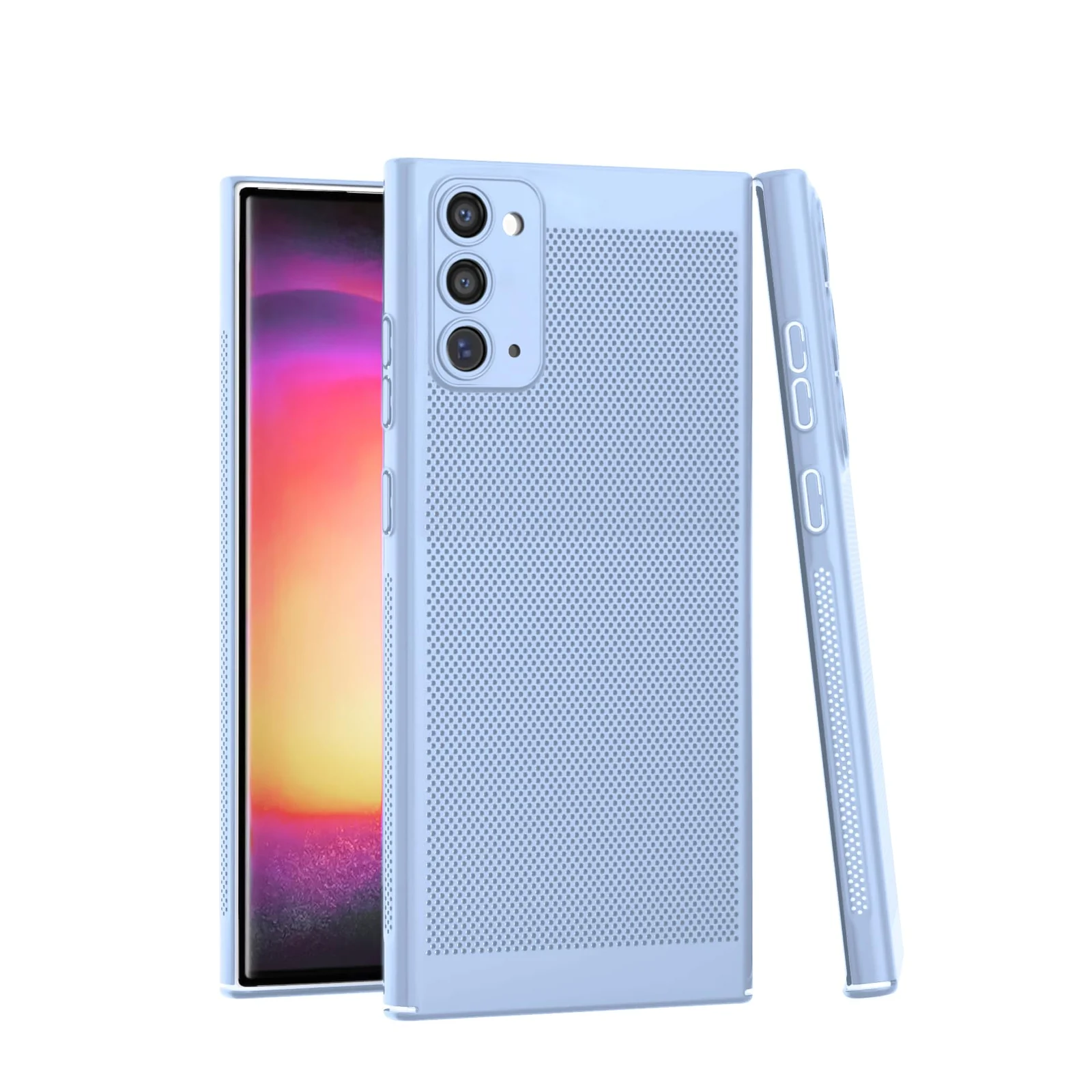 DL3 Mobilak Heat-Dissipation Hard PC Case with Built-In Camera Lens Protector for Samsung Galaxy Note 20 - Baby Blue