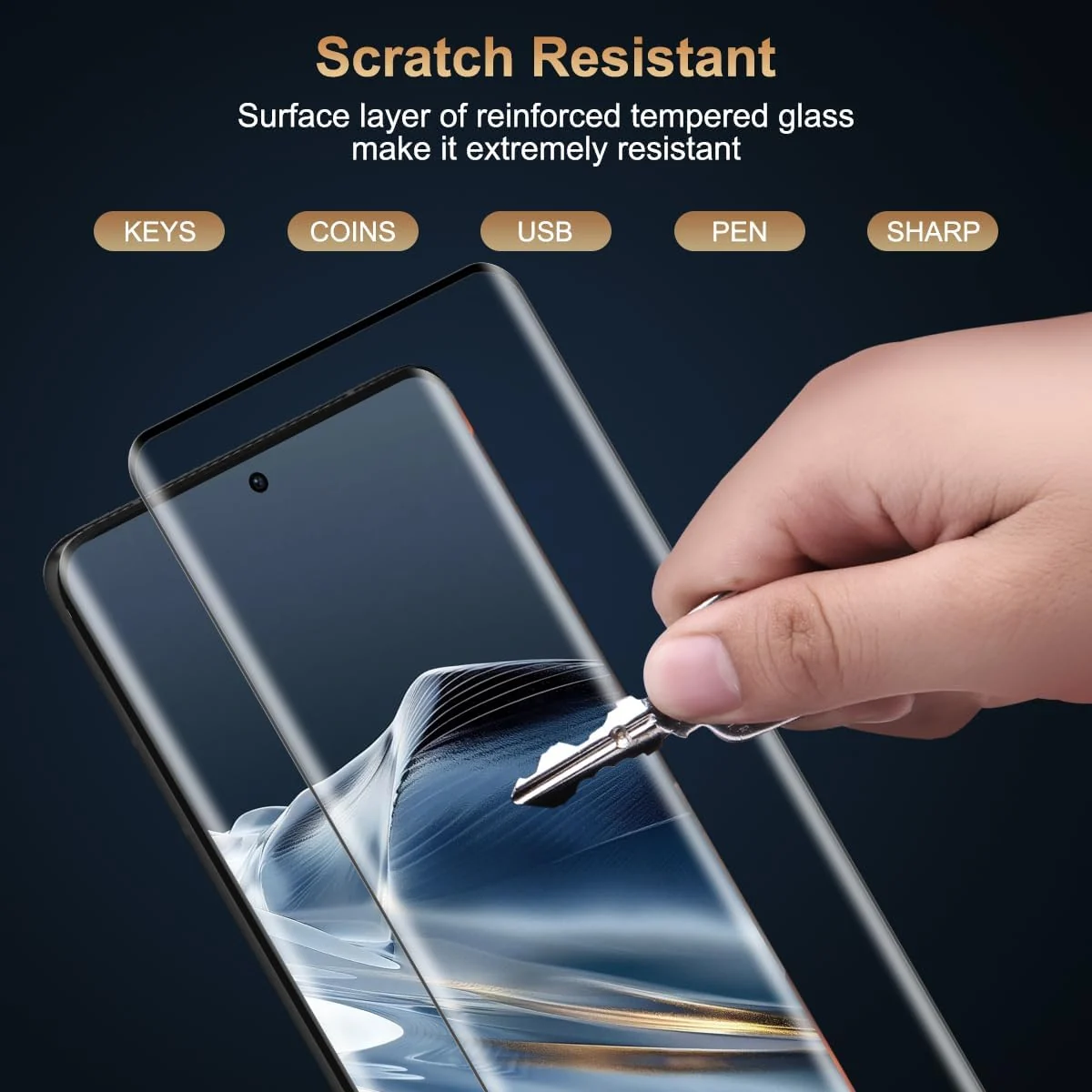 DL3 Mobilak Screen Protector for Huawei P50 Pocket, Tempered Glass Screen Saver Premium HD Protective, Scratch Resistant, NO-Bubble, 9H Hardness, Full Coverage Film - Clear