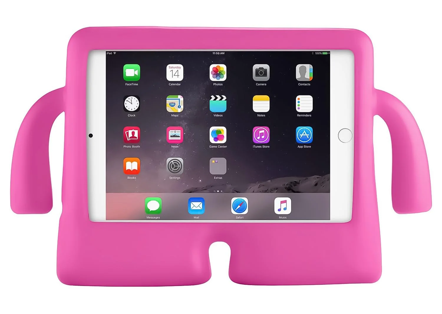 DL3 Mobilak Kids Case For iPad 6th/5th Generation (9.7 Inch, 2018/2017 Model), iPad Air 2 & 1st Case, iPad Pro 9.7 Case 2016 Case Shockproof Heavy Duty Cute Cover for Boys Girls - Hot Pink