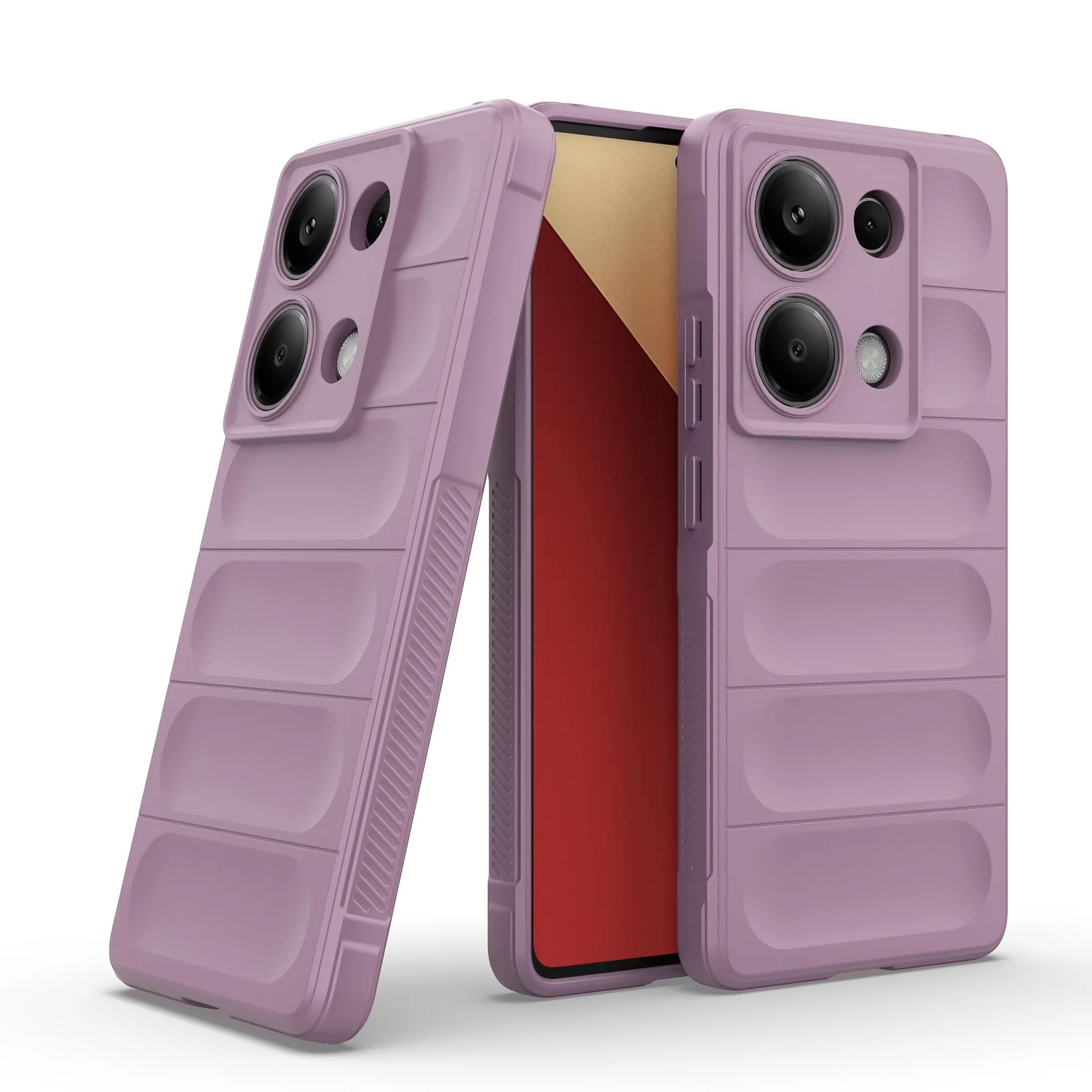DL3 Mobilak Soft Silicone Protective Case for Xiaomi Redmi Note 13 Pro 4G / Poco M6 Pro 4G with Camera Protection and Shockproof Design - Purple