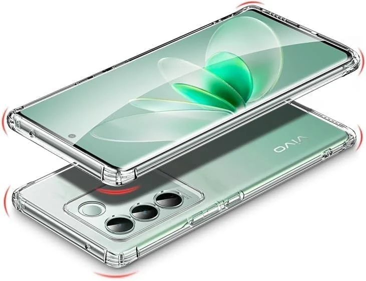 DL3 Mobilak Case Compatible with Vivo V29e, Cover Silicone Transparent TPU Gorilla Anti-shock Protector Camera Shockproof Corners - Clear