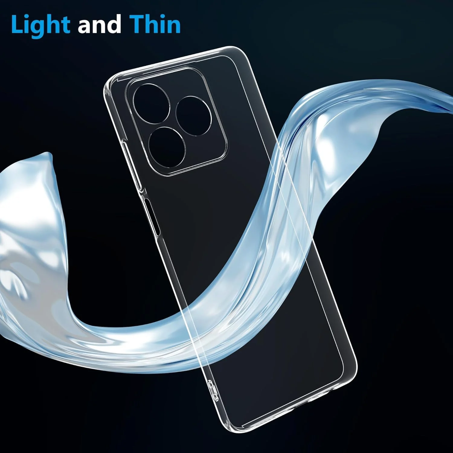 DL3 Mobilak Case Compatible with Honor X5c Plus, Case Crystal Soft TPU Gel Case Flexible Silicone Anti-Scratch Camera Protection TPU Cover - Clear