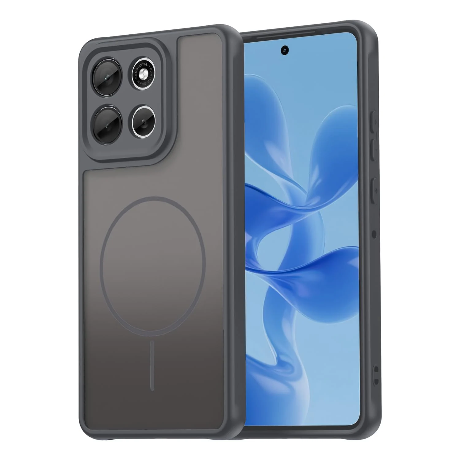 DL3 Mobilak Case For Motorola Moto G86 Translucent Matte PC Back & Soft TPU Edge, [Not Compatible with MagSafe] Anti-Scratch Shockproof Protective Cover with Full Camera Protection