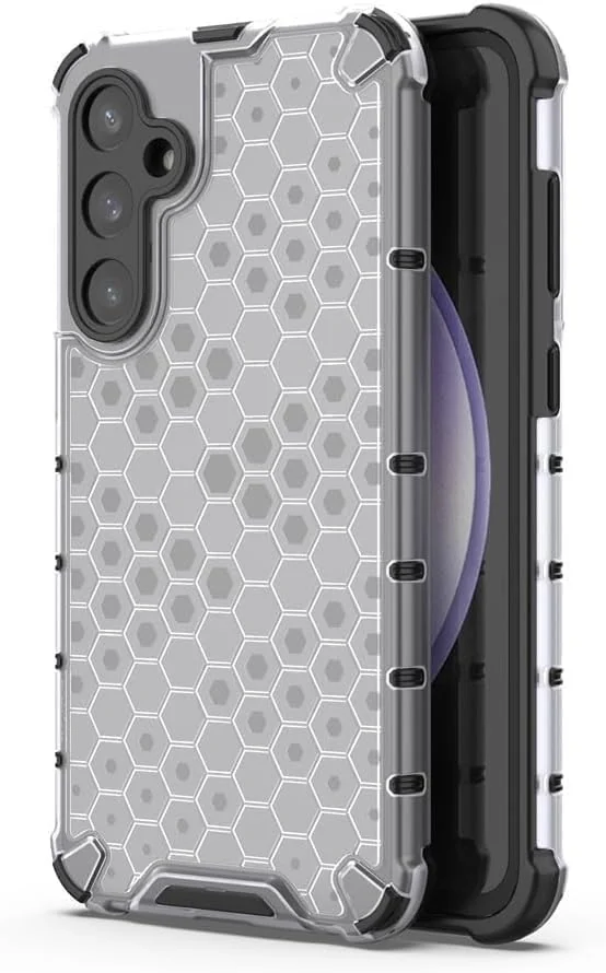 DL3 Mobilak Honeycomb Protective Case for Samsung Galaxy A15, Shock-absorbing protection, Transparent design, Slim, lightweight profile - Clear