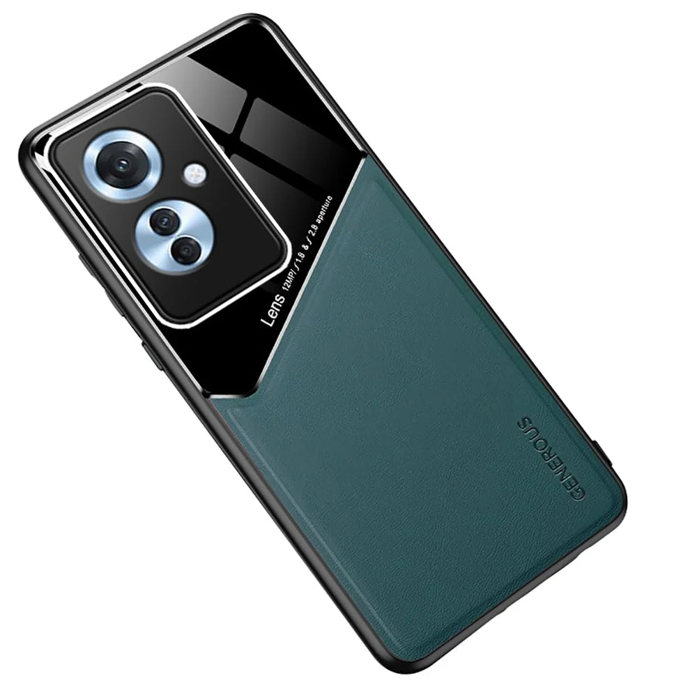 DL3 Mobilak Magnetic Car-Mount Case for OPPO Reno 11F / Reno11 F 5G with Camera Protection and Shockproof Design - Green