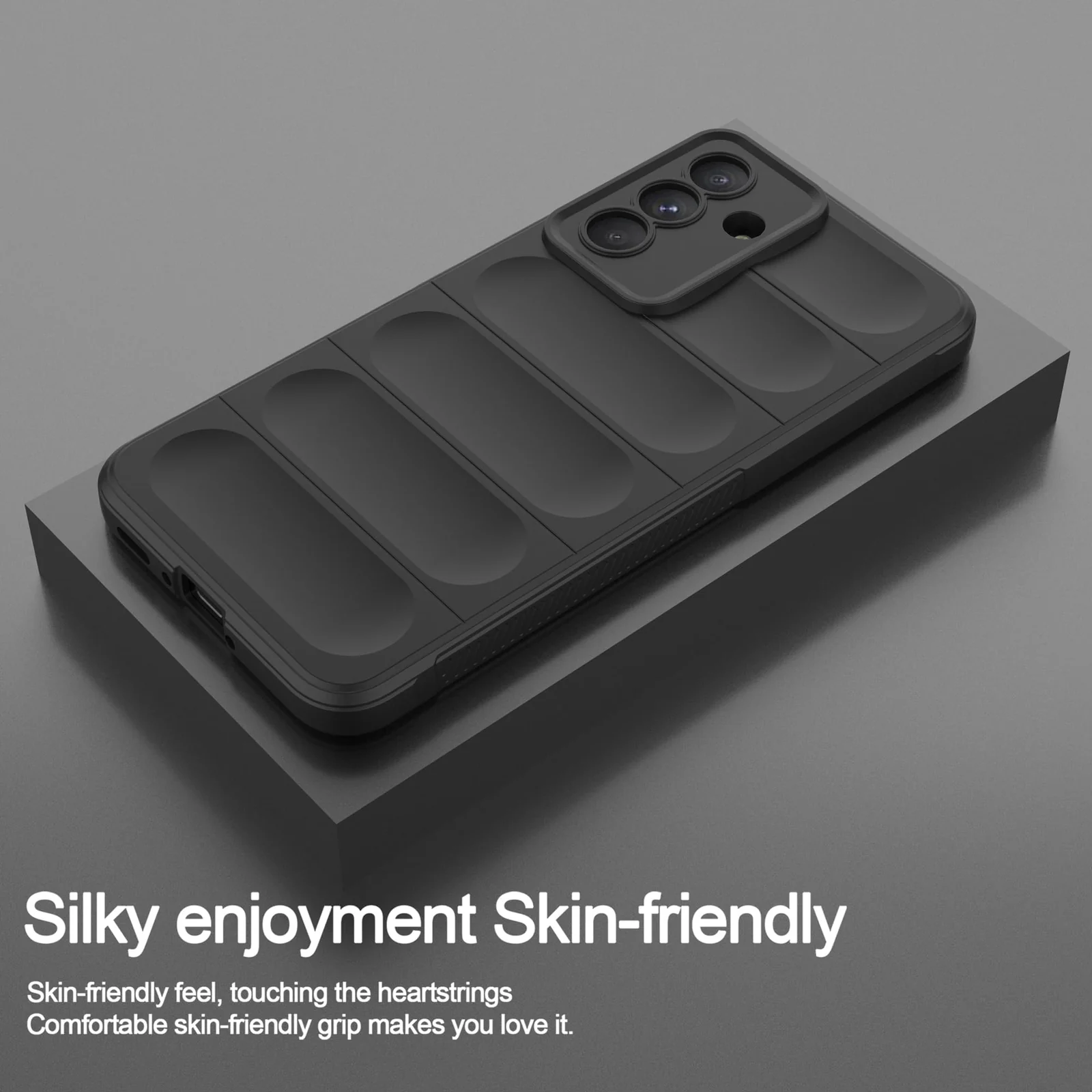 DL3 Mobilak Soft Silicone Protective Case for Samsung Galaxy A36 / Samsung Galaxy A56 with Camera Protection - Black