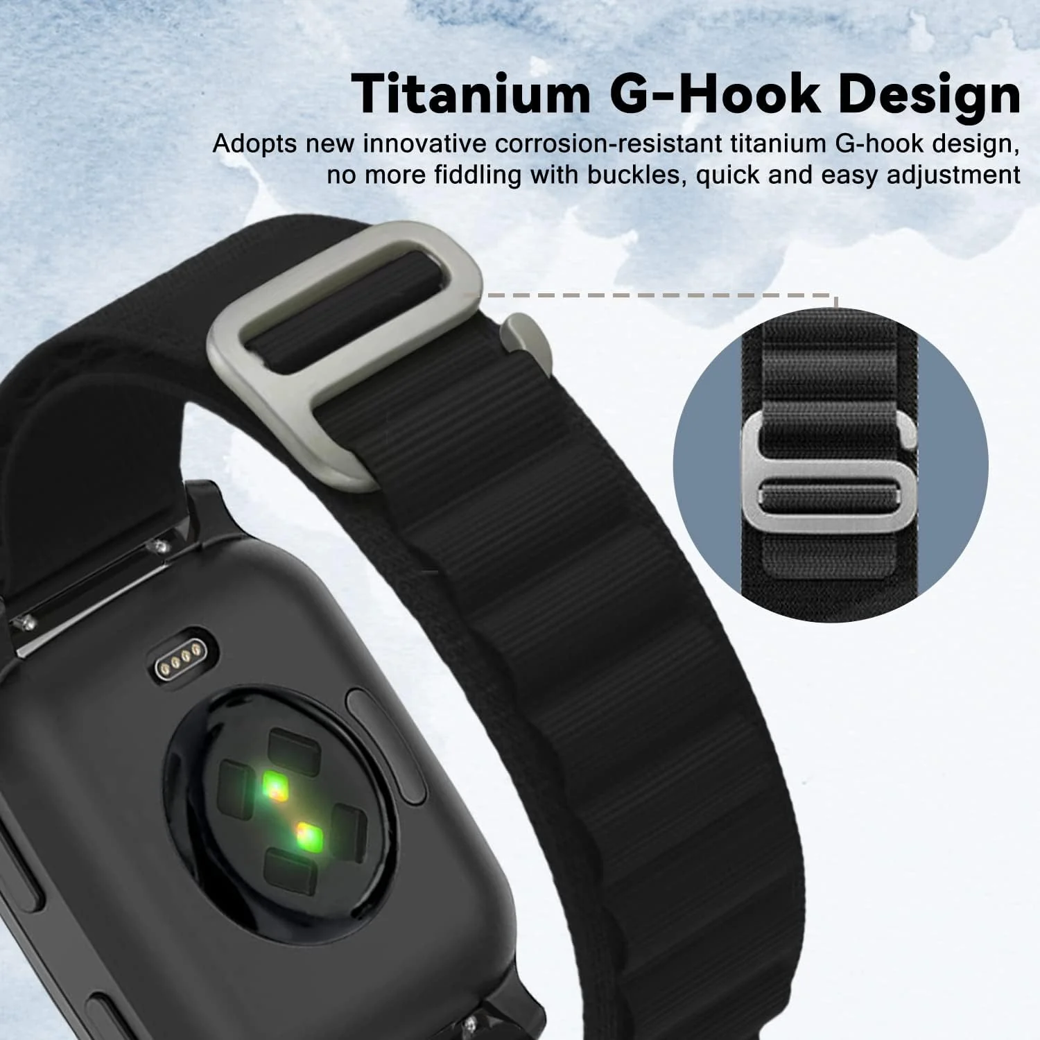 DL3 Mobilak Nylon Band Compatible with Xiaomi Redmi Watch 5 Active/Redmi Watch 5 Lite, 22mm Metal Buckle Sports Watch Strap Men Women Replacement Strap - Black