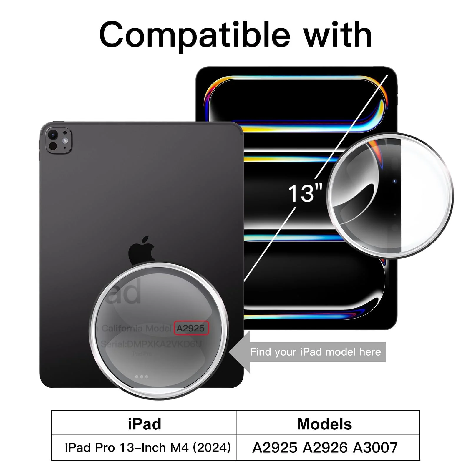 DL3 Mobilak Screen Protector For iPad Pro 13 Inch 2024 Tablet Tempered Glass Film [HD Crystal ] [Easy Installation] [Scratch Resistant] [9H Hardness] - Clear