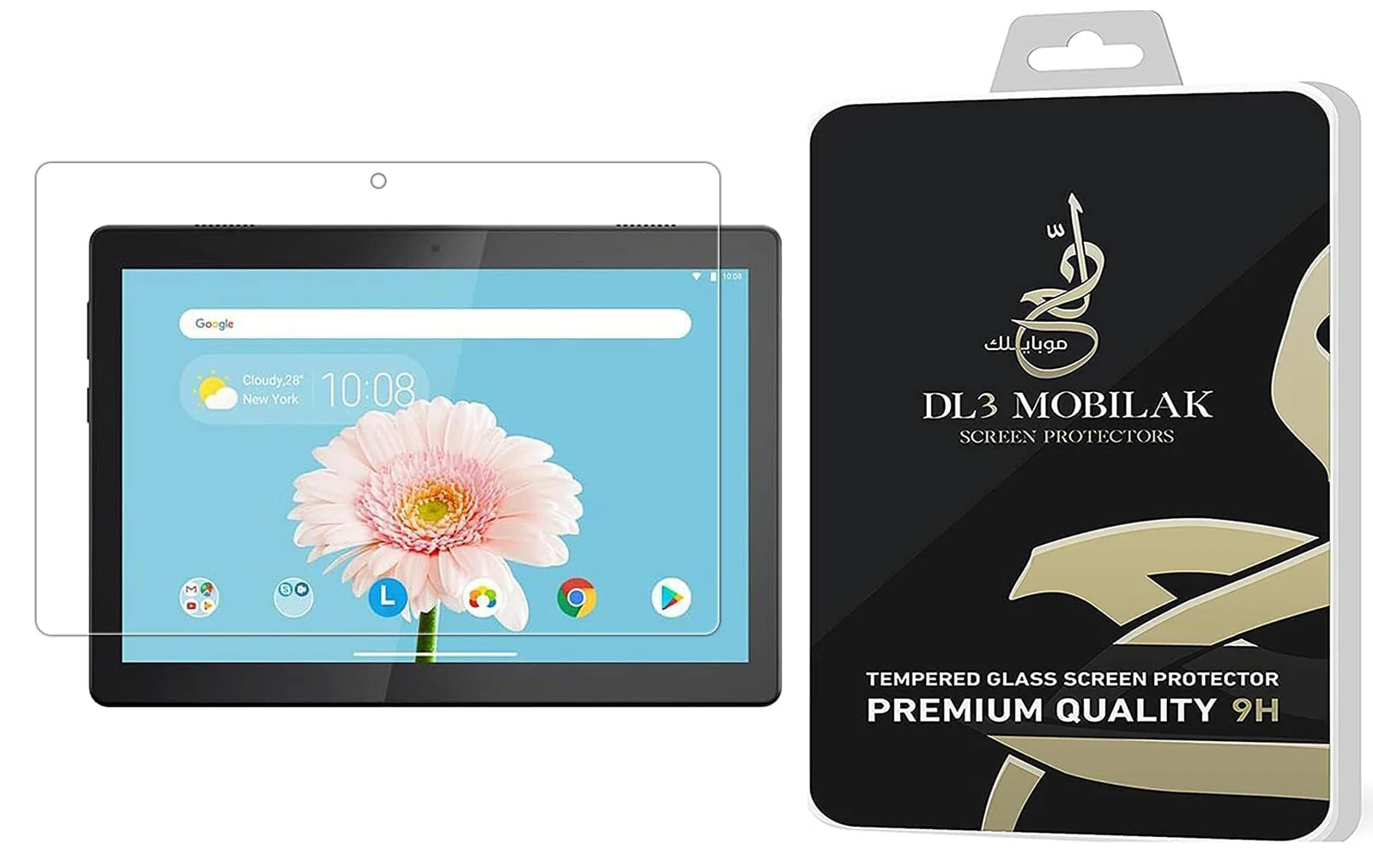 DL3 Mobilak Screen Protector For Lenovo Smart Tab M10 TB-X505F Tempered Glass Film [HD Crystal ] [Easy Installation] [Scratch Resistant] [9H Hardness] - Clear