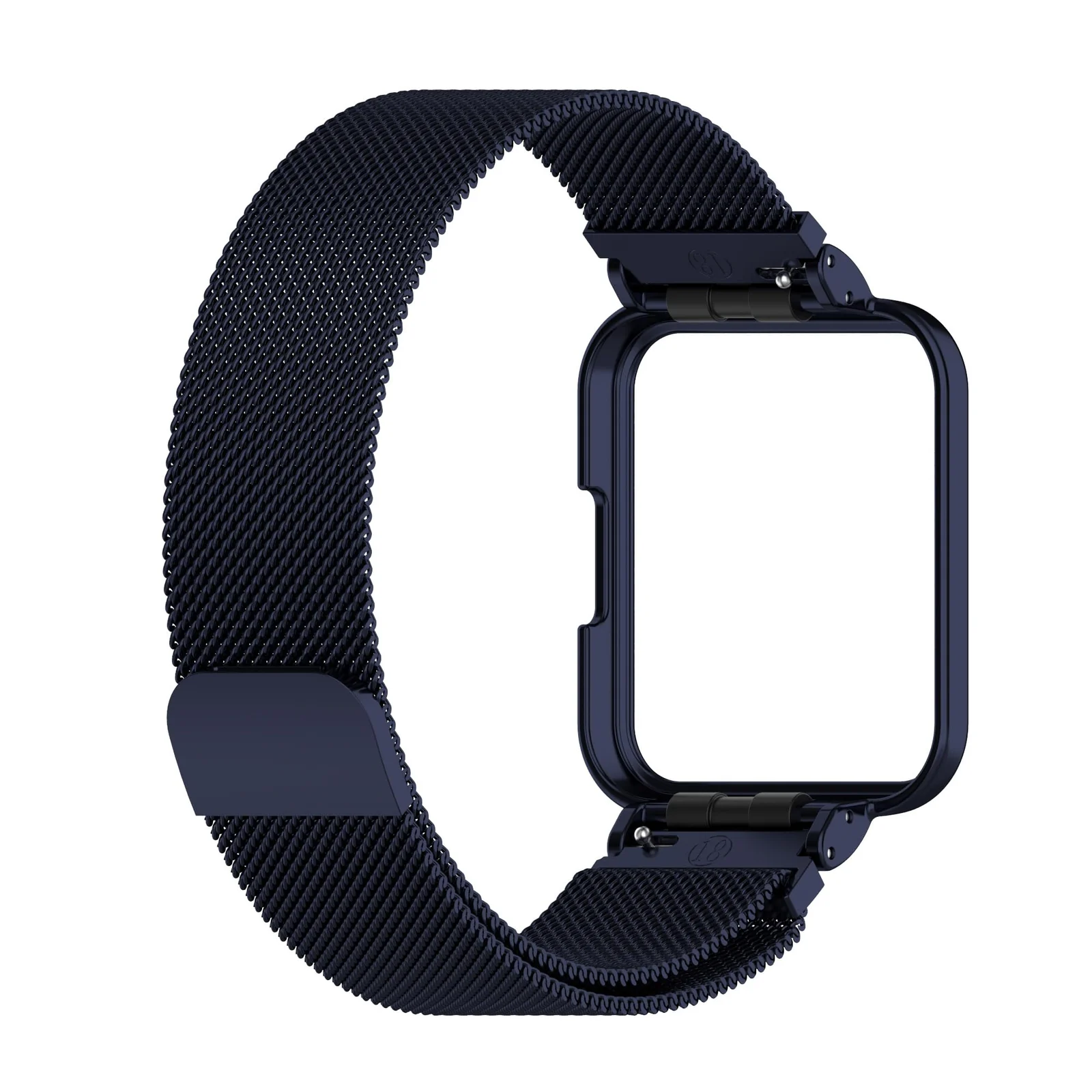 DL3 Mobilak Strap For Xiaomi Redmi Watch 2 Lite/Poco Watch/Redmi Watch 2 / Horloge 2, Magnetic Metal Stainless Steel Adjustable Wristbands Breathable Watch Band With Frame Metal - Blue